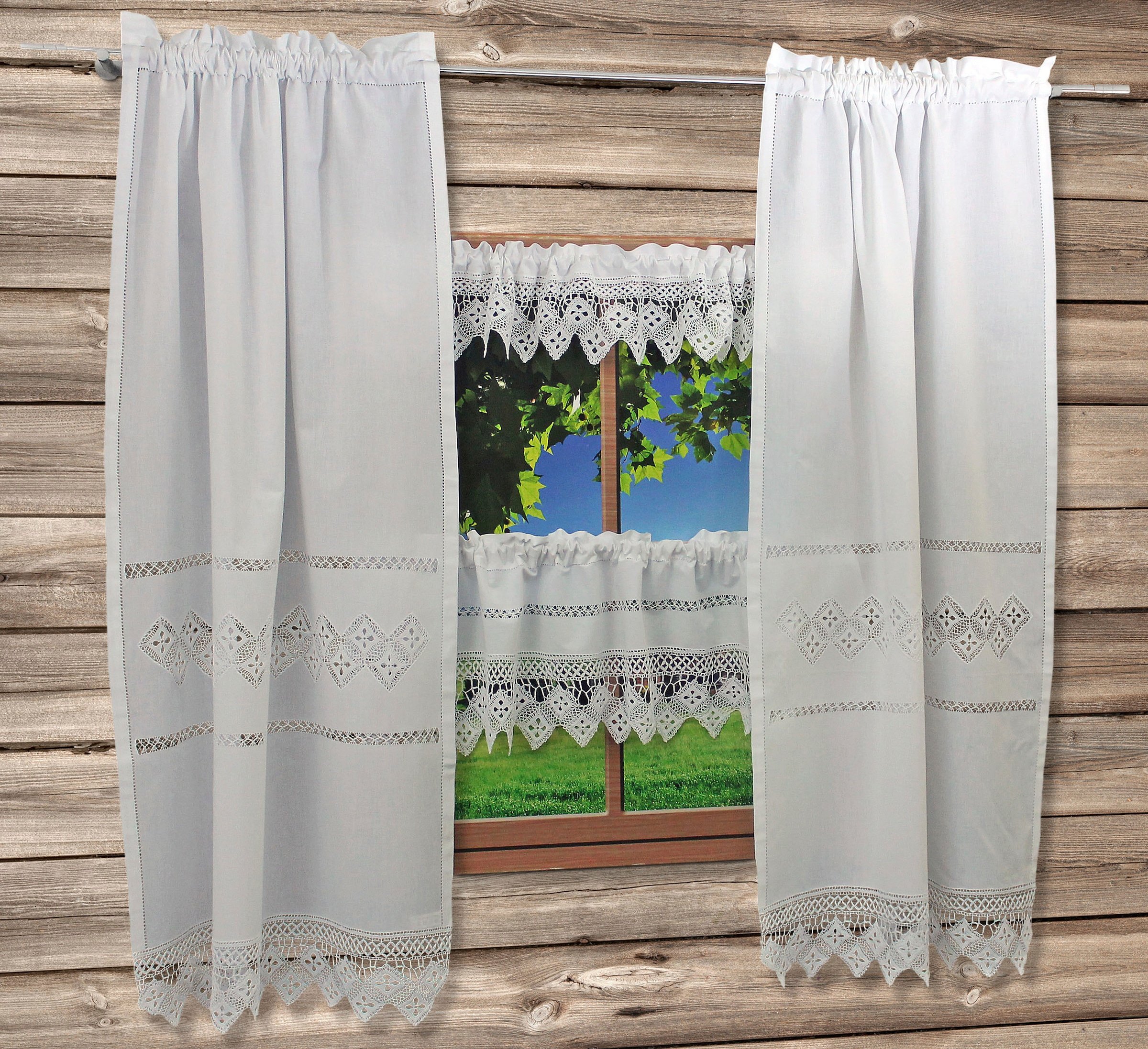 HOSSNER - ART OF HOME DECO Gardine "BALDO" Stangendurchzug 1 Stk. tlg. Häke günstig online kaufen