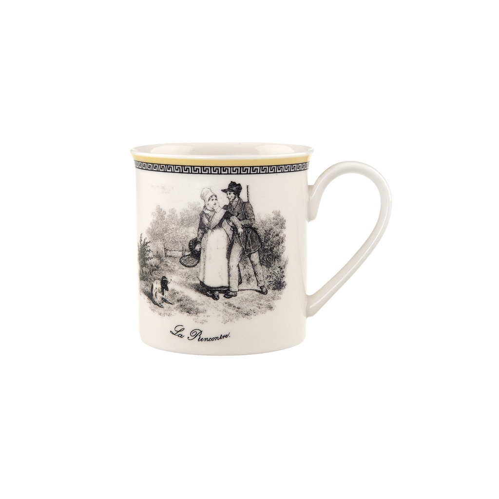 Villeroy & Boch Becher "Kaffeebecher Audun Chasse 300 ml 6er Set weiß-grau- günstig online kaufen