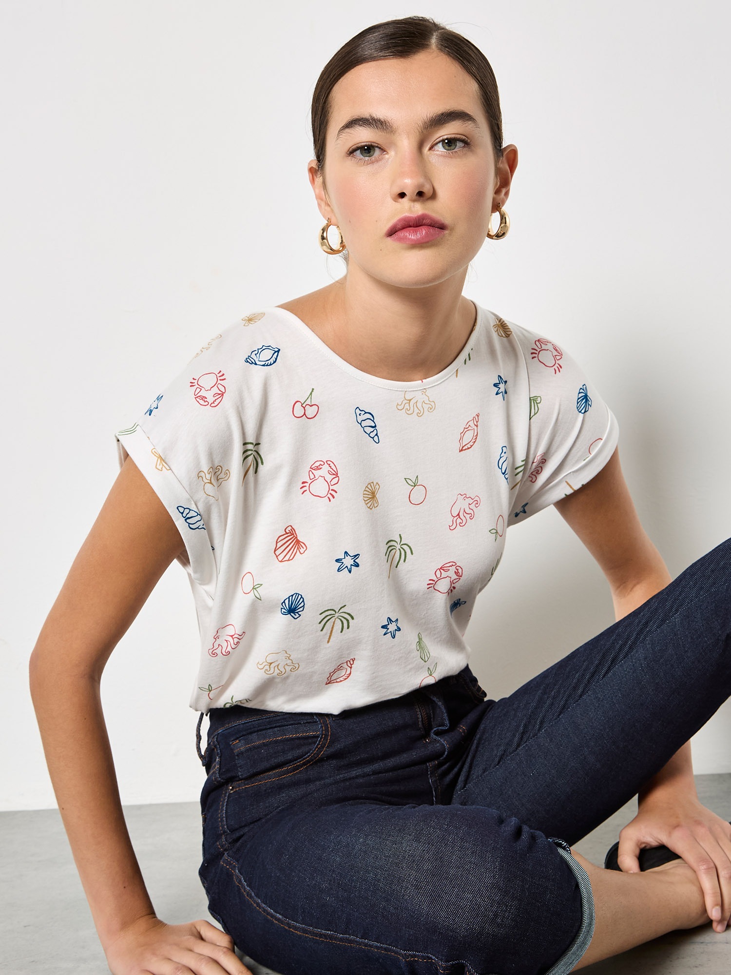 Apricot Shirttop »Top« Druck