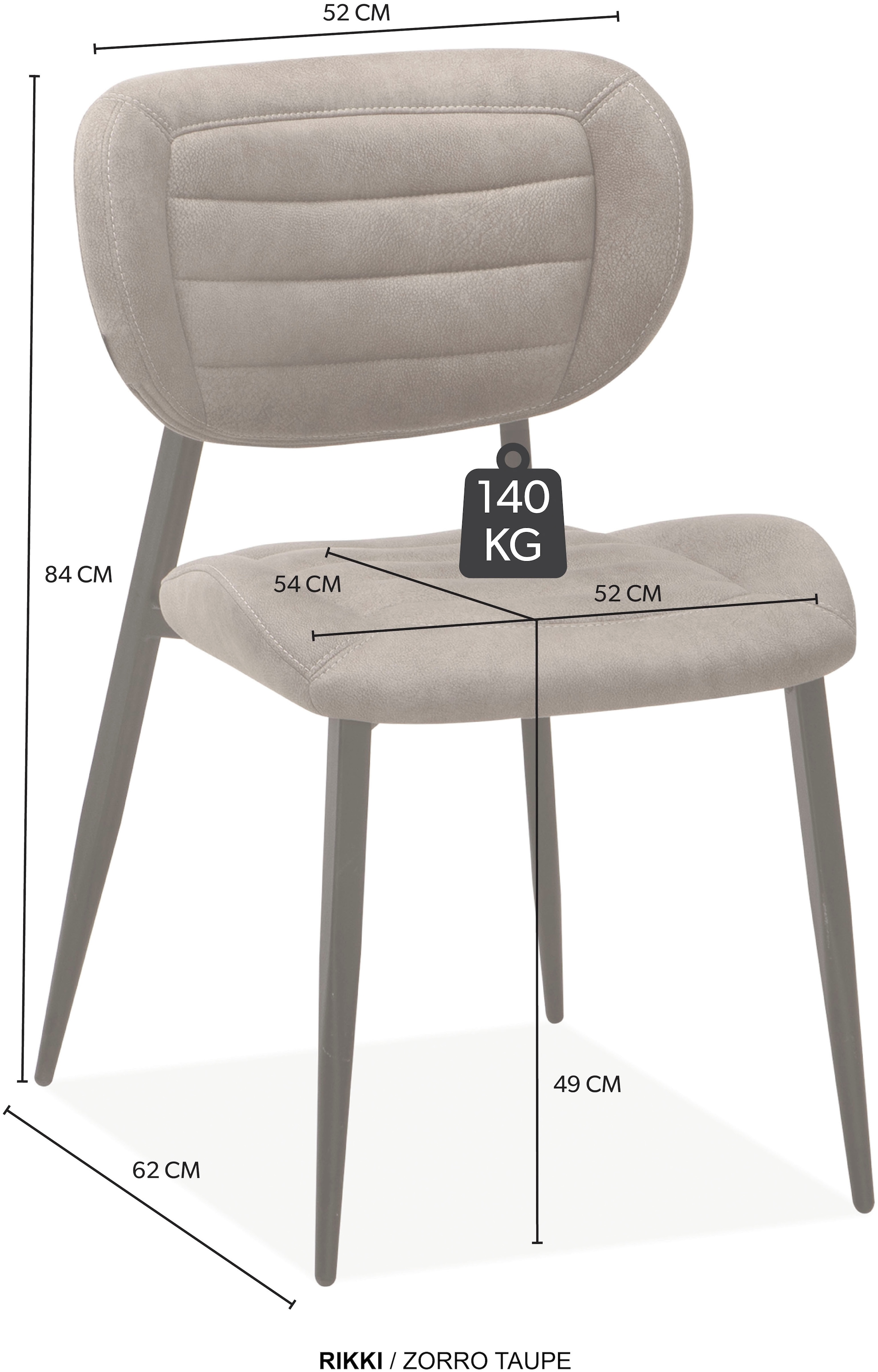 OMG Design Esszimmerstuhl »Rikki«, (Set), 1 St., Stoff, bequemer Polsterstuhl in modernen Farben