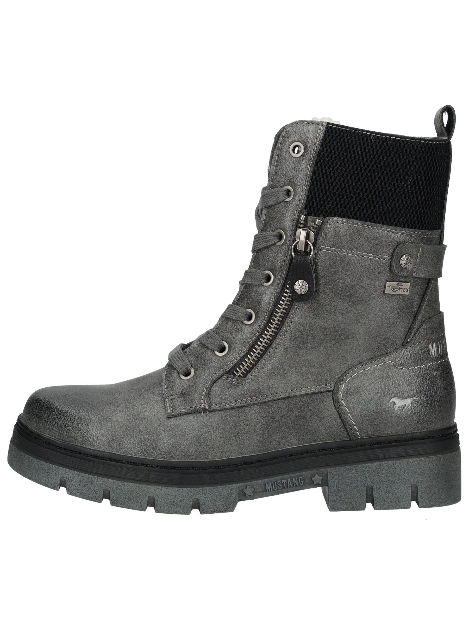 Mustang Shoes Schnürstiefelette "Mustang Shoes Stiefelette Lederimitat" günstig online kaufen