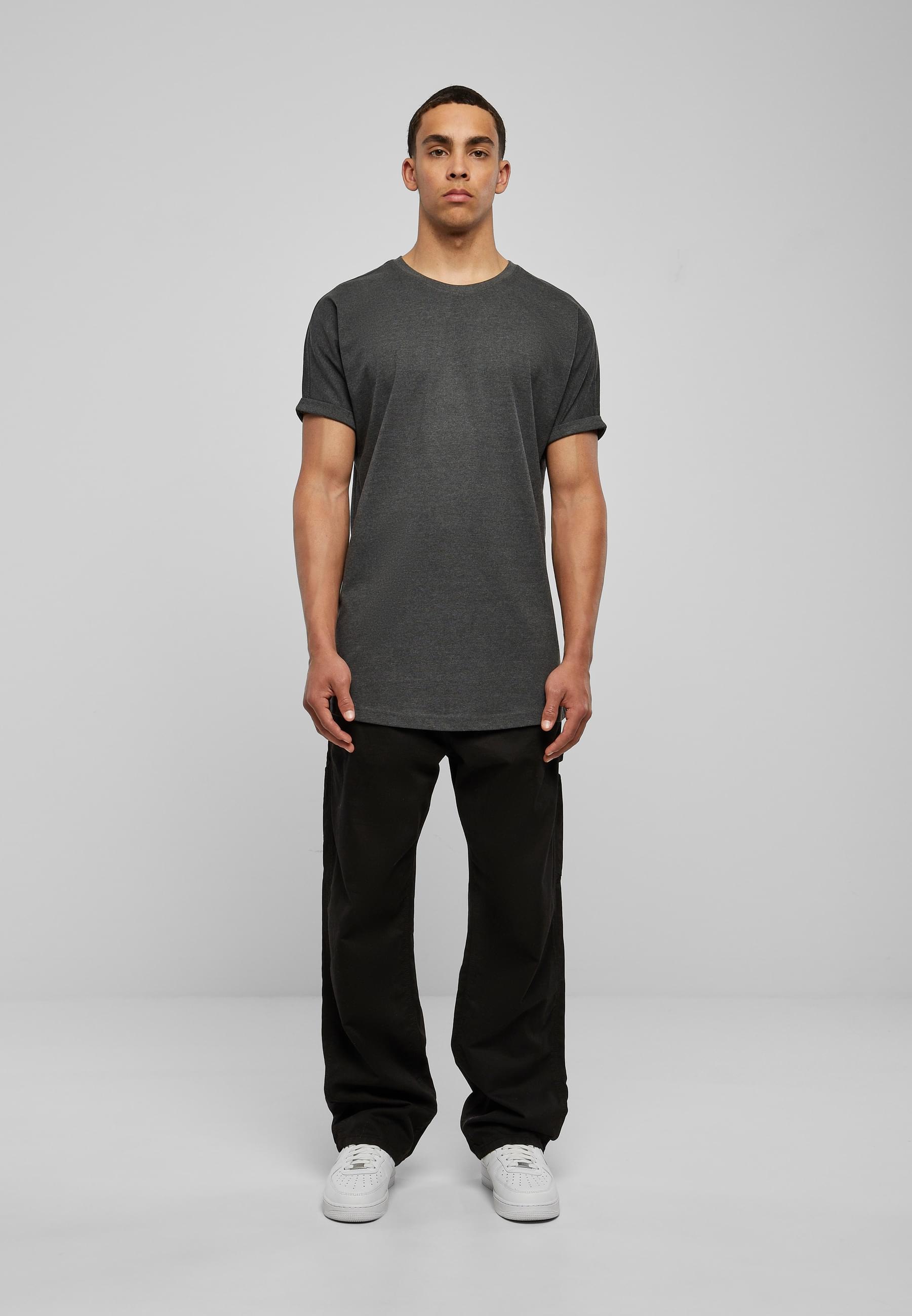 URBAN CLASSICS T-Shirt »Urban Classics Herren Long Shaped Turnup Tee«, (1 tlg.)