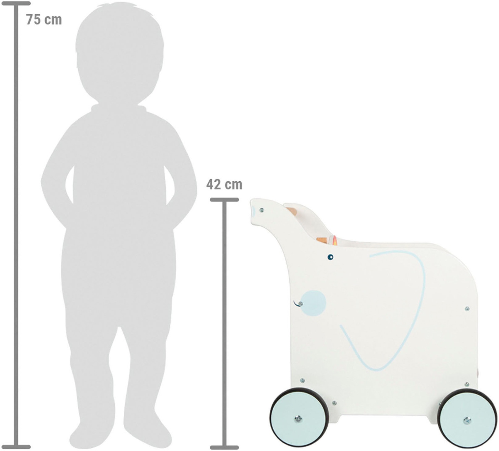 Small Foot Lauflernwagen »Spielzeugbox Elefant«