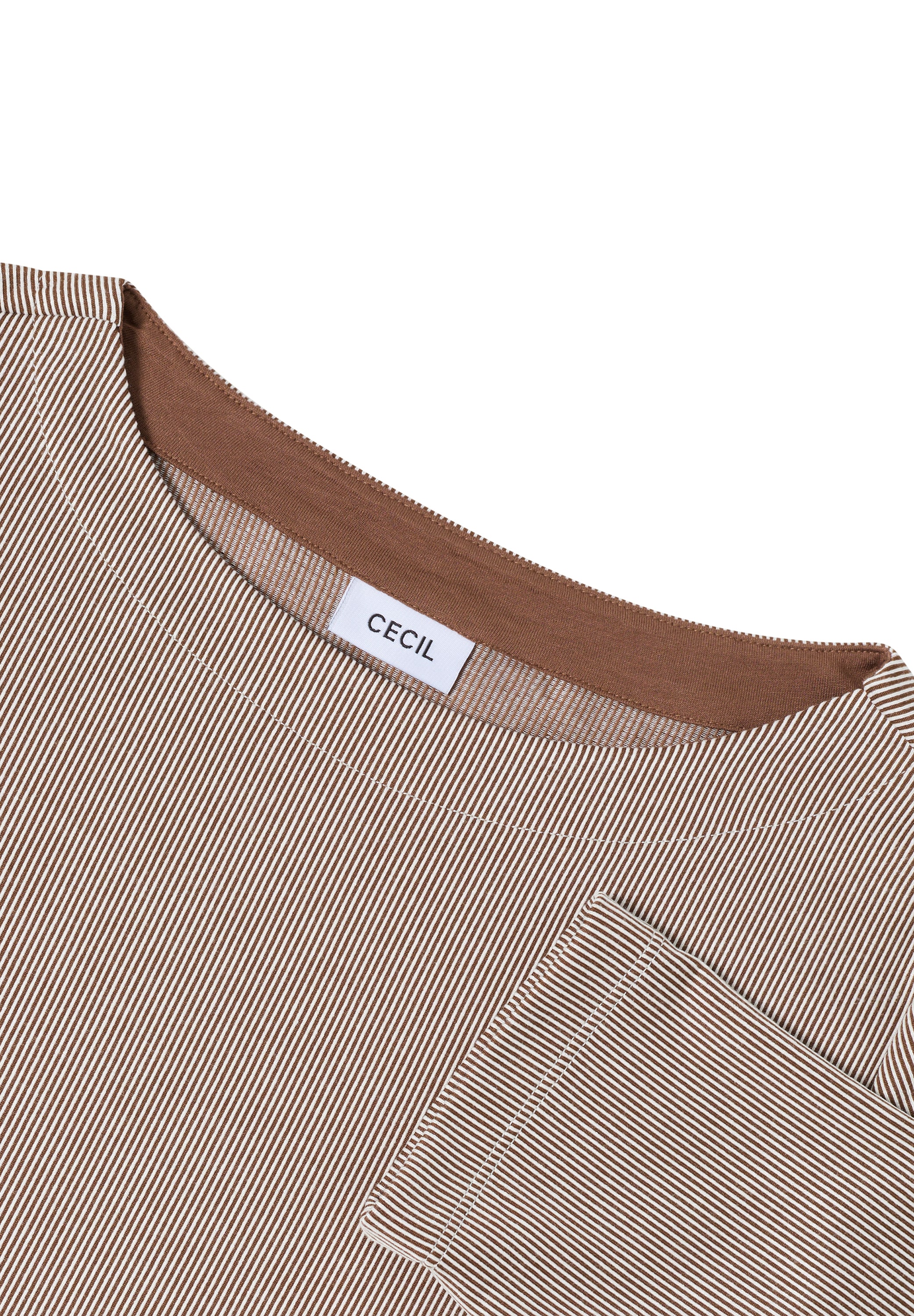 Cecil 3/4-Arm-Shirt, mit U-Boot-Ausschnitt
