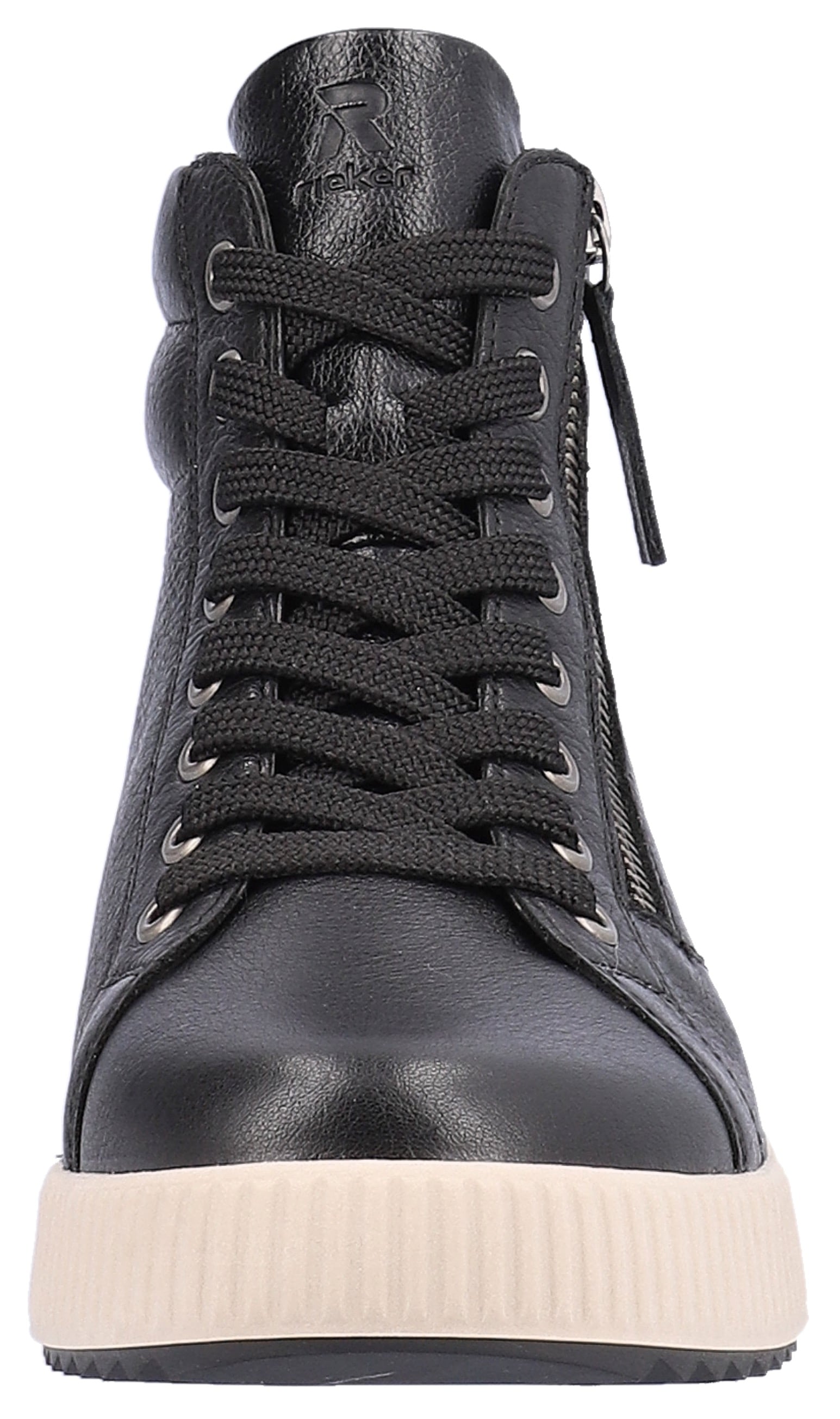 RIEKER Sport Schnürboots, Stiefelette, High Top Sneaker, Freizeitboots mit Reißverschluss
