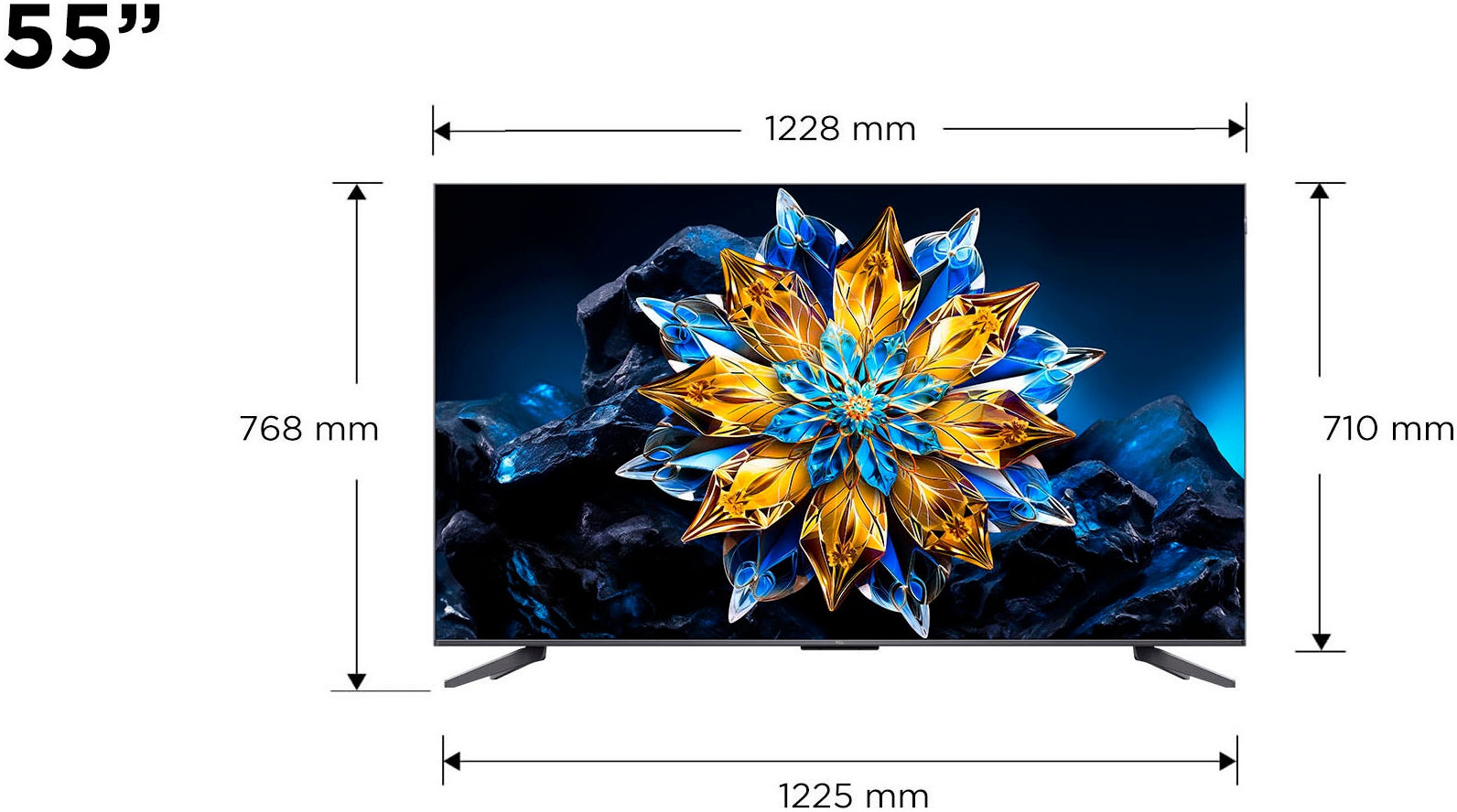 TCL QLED-Fernseher, 139 cm/55 Zoll, 4K Ultra HD, Smart-TV-Google TV-Android TV