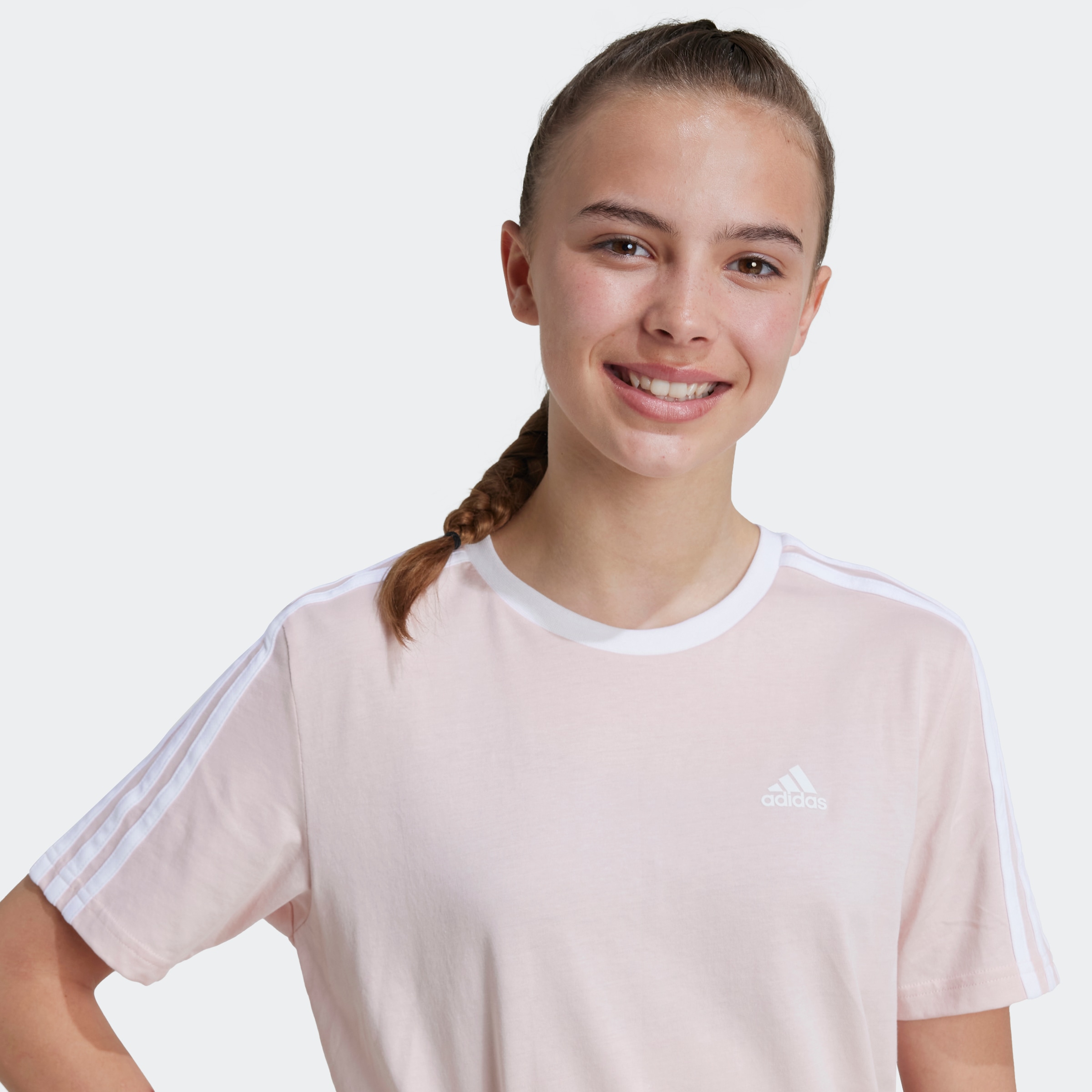 adidas Sportswear T-Shirt »ESSENTIALS 3-STREIFEN COTTON LOOSE FIT BOYFRIEND«