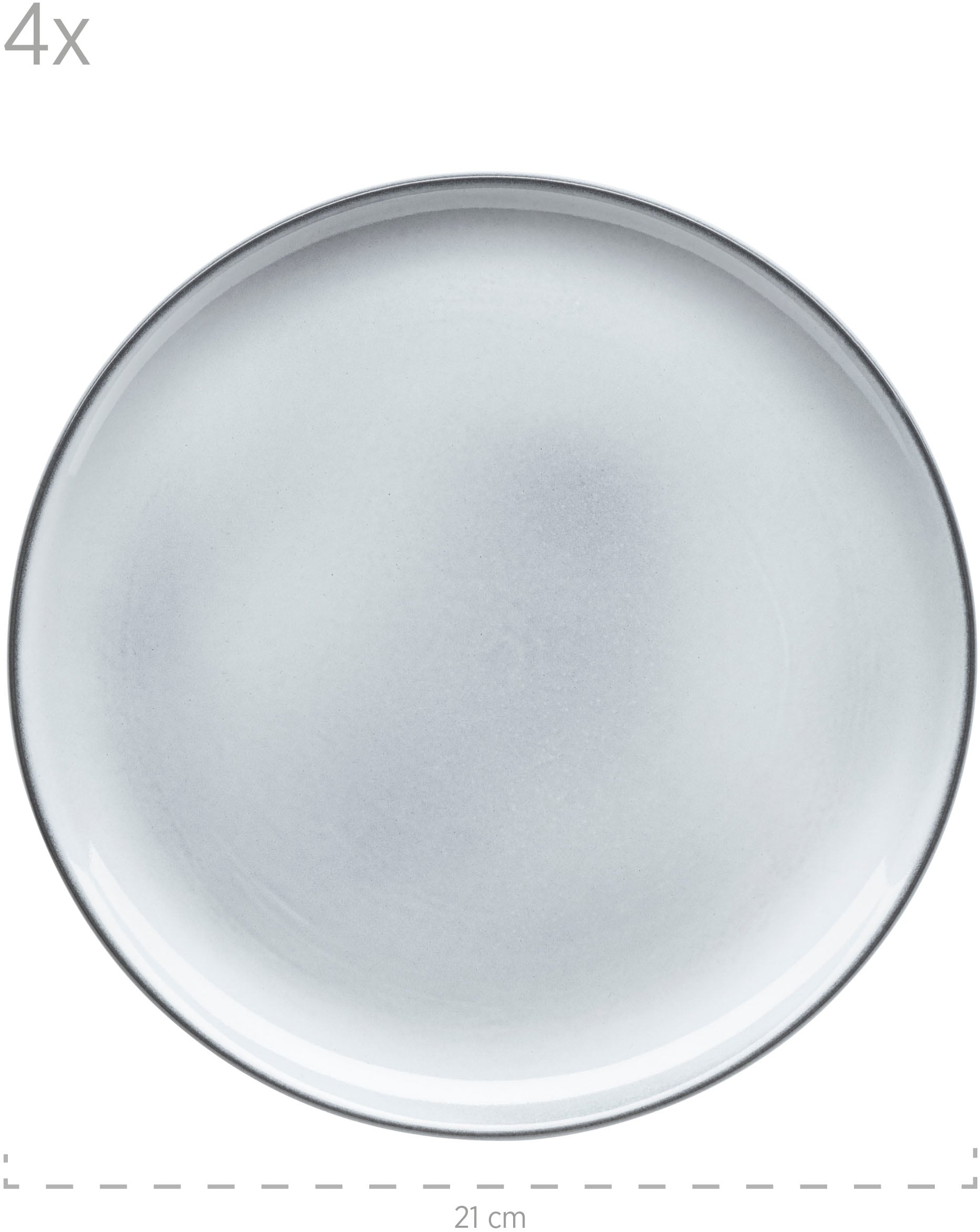 MÄSER Frühstücks-Geschirrset »LIVIO, Frühstücks Set, Steinzeug«, (Set, 12 tlg.), Geschirr-Set, Service