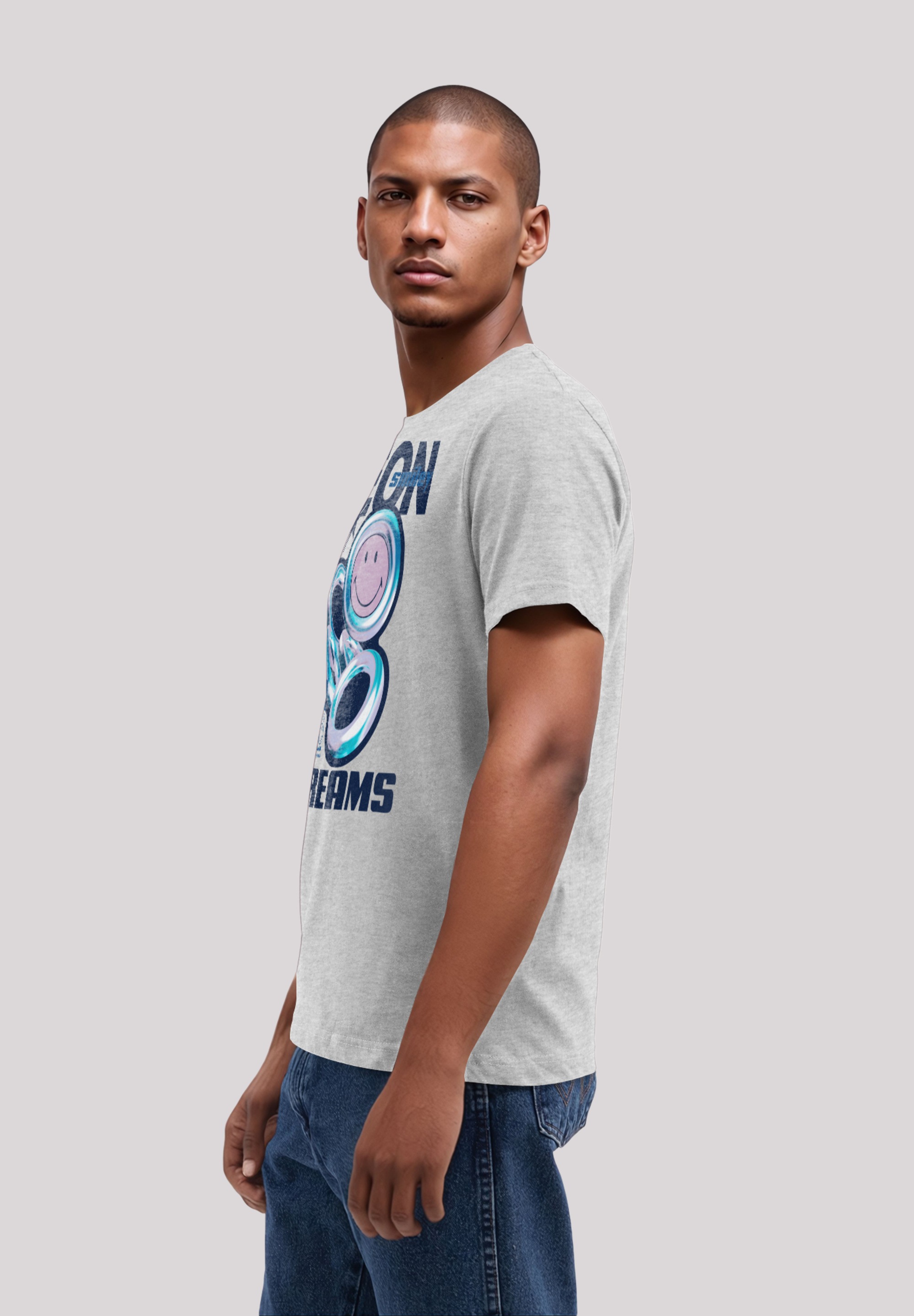 F4NT4STIC T-Shirt »Smiley Originals Neon Dreams Rave Wear«, Premium Qualität