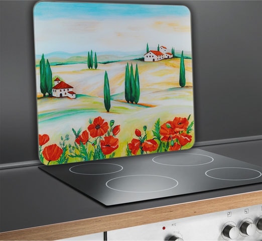 Maximex Schneide- und Abdeckplatte »Toscana«, für Glaskeramik Kochfelder, Schneidbrett, 56x50 cm