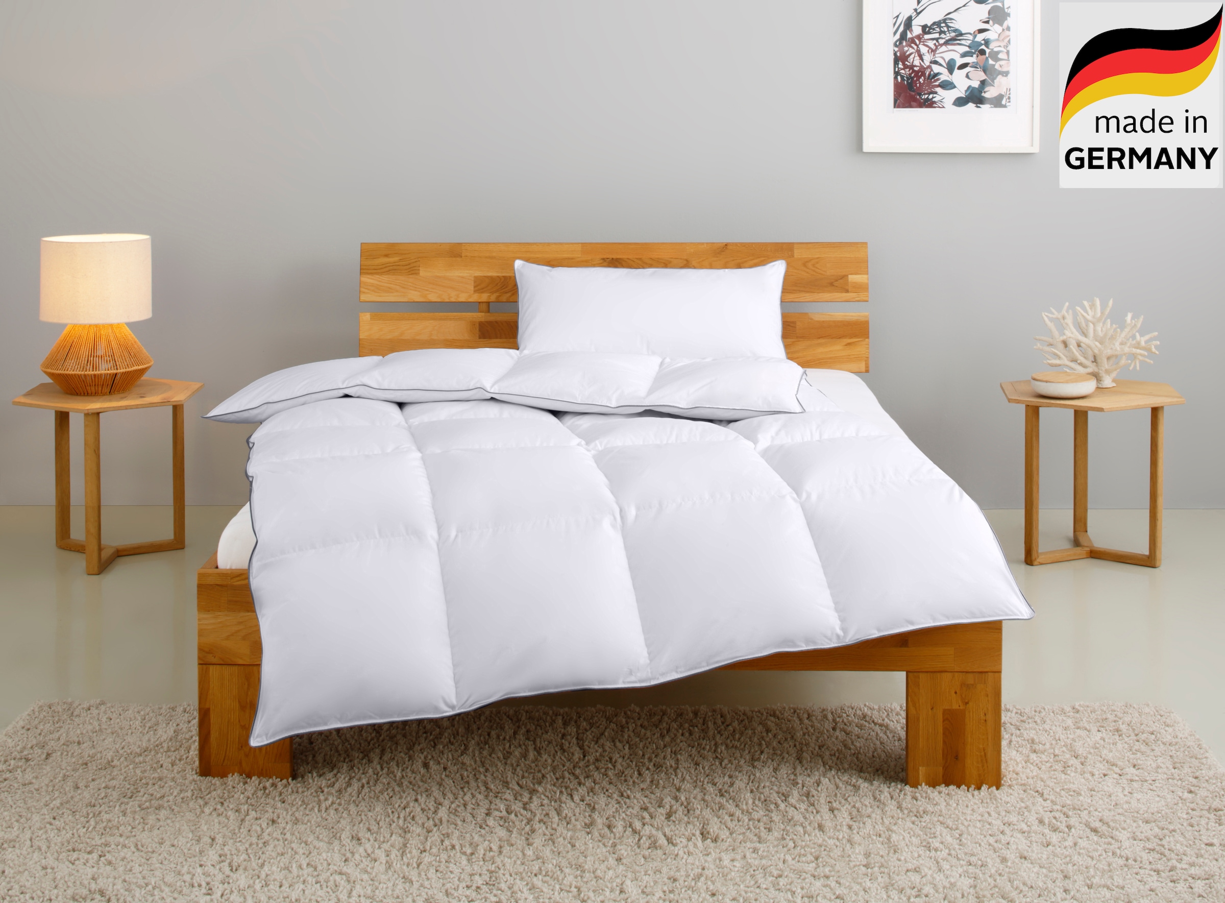 OTTO home Daunenbettdecke + Kopfkissen "TAMINS, Bettdecke 135x200 cm und 15 günstig online kaufen