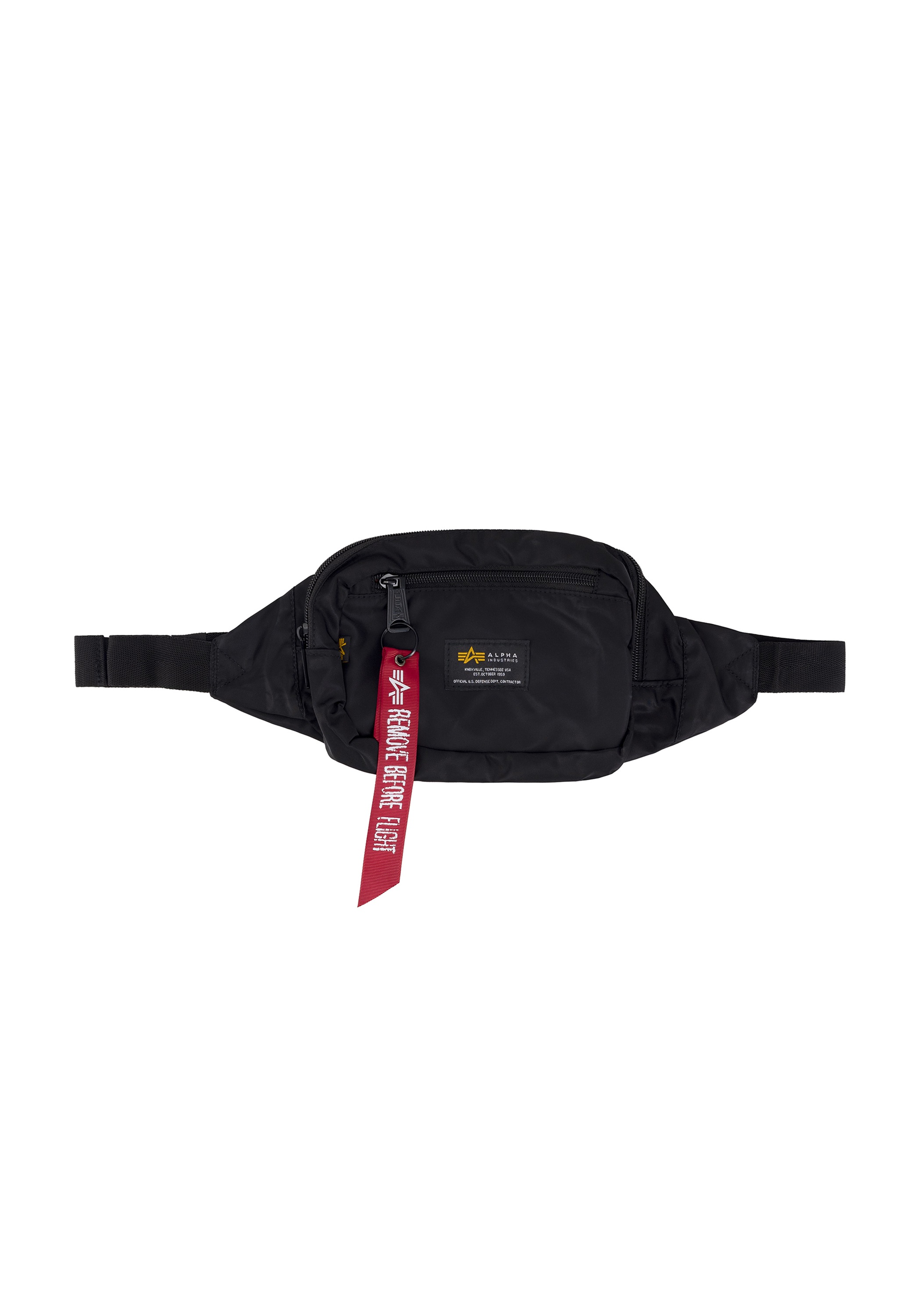 Gürteltasche "Crew Waist Bag", ALPHA INDUSTRIES, schwarz, Obermaterial: 100% Nylon, Futter: 100% Nylon, Taschen