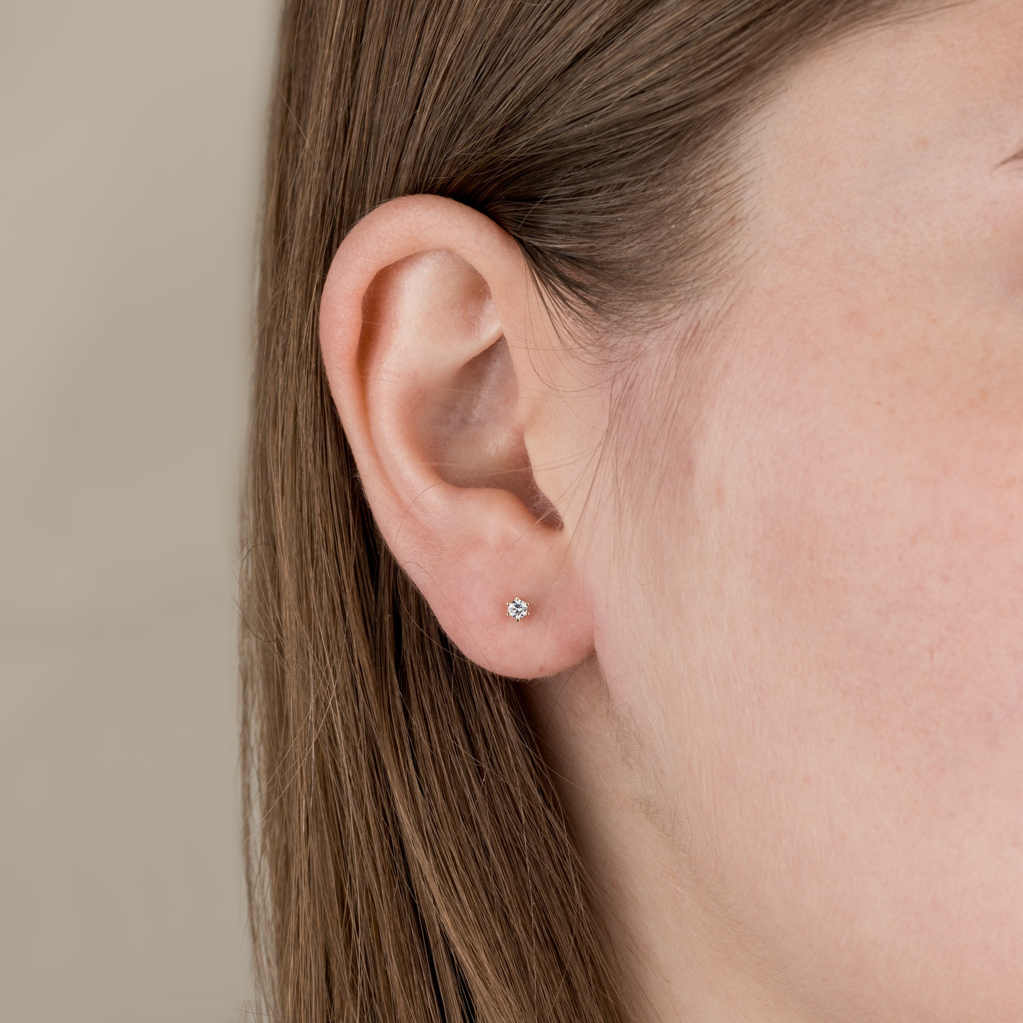 Orolino Paar Ohrstecker »Gold 585 mit 2x Brillant zus. 0,10ct.«
