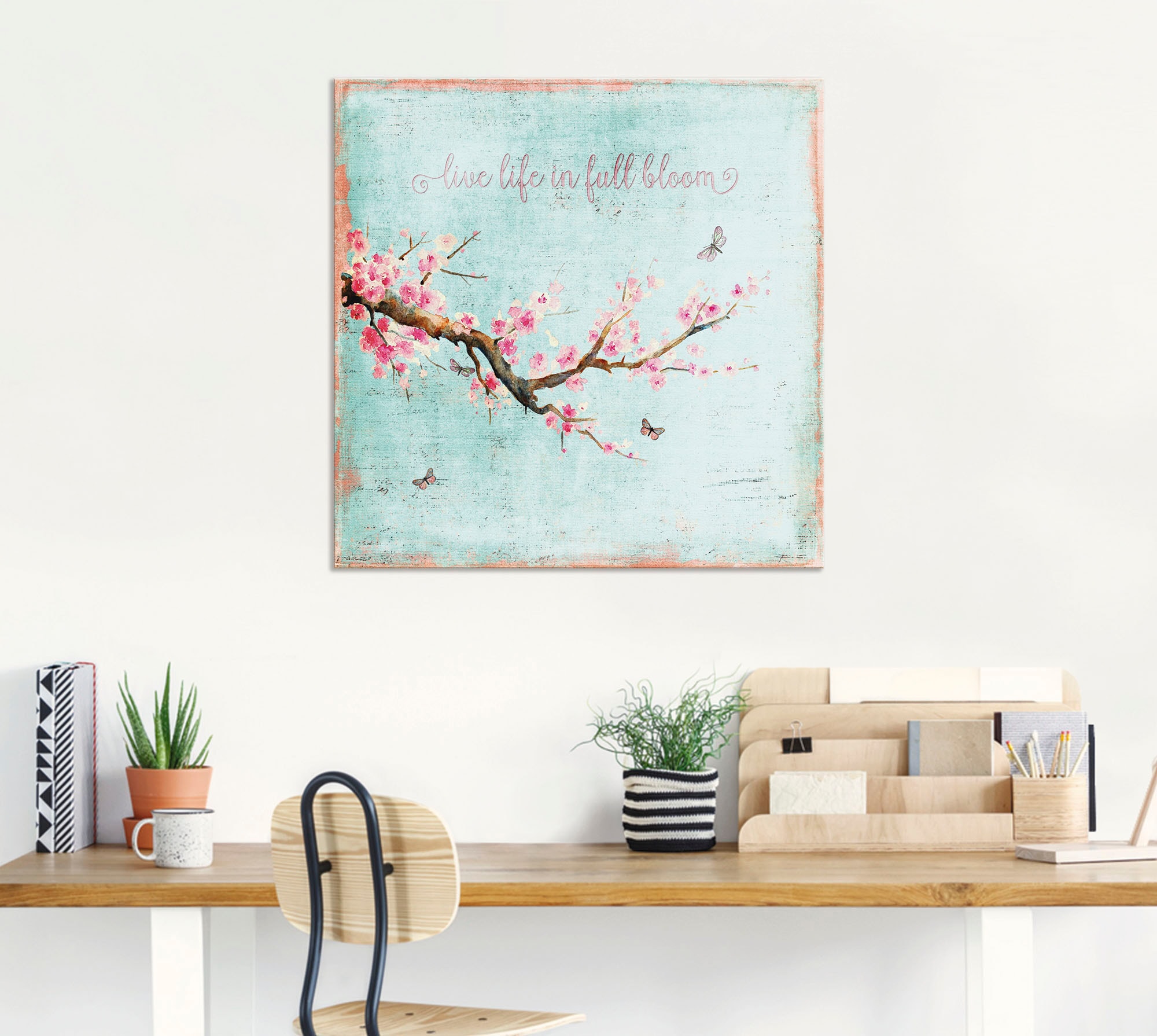 Artland Wandbild »Kirschblüte«, Blumen, (1 St.), als Alubild, Outdoorbild, Leinwandbild, Poster, Wandaufkleber