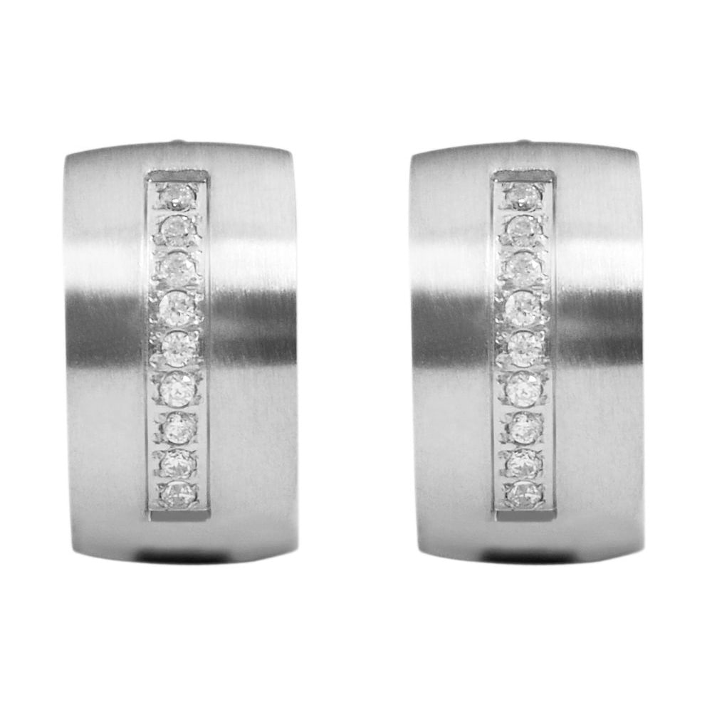 Adelia´s Klappcreolen "Damen Ohrringe – Klappcreole aus Edelstahl mit Stras günstig online kaufen