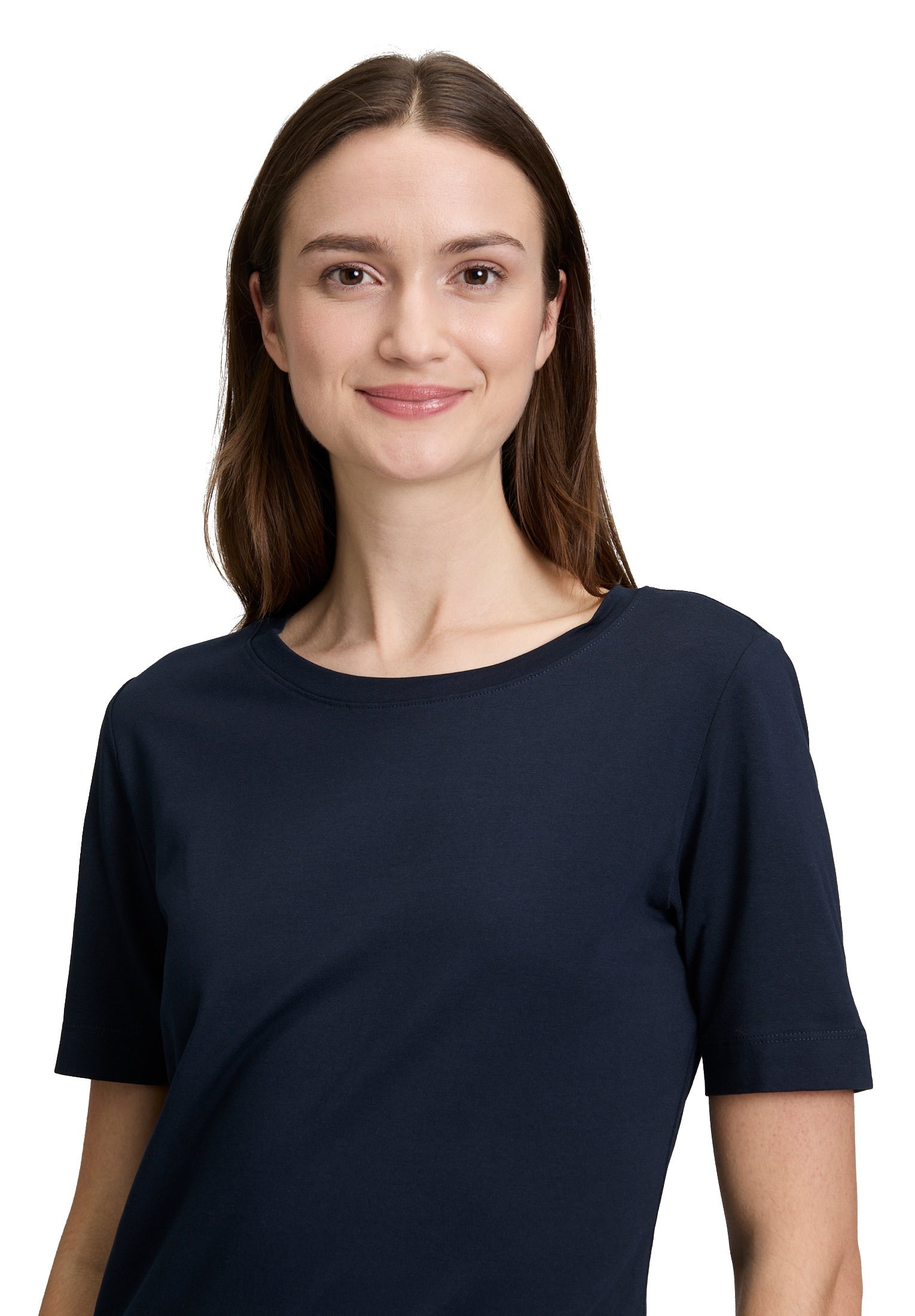 Betty&Co Kurzarmshirt »Betty & Co Damen Basic Shirt mit Rundhalsausschnitt«, (1 tlg.), Form