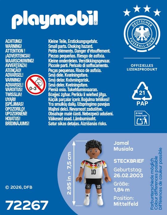 Playmobil® Konstruktions-Spielset »Jamal Musiala (72267), DFB« Made in Europe