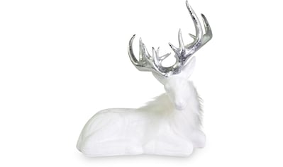 Weihnachtsfigur »Hirsch, Weihnachtsdeko«, liegend, aus Polyresin