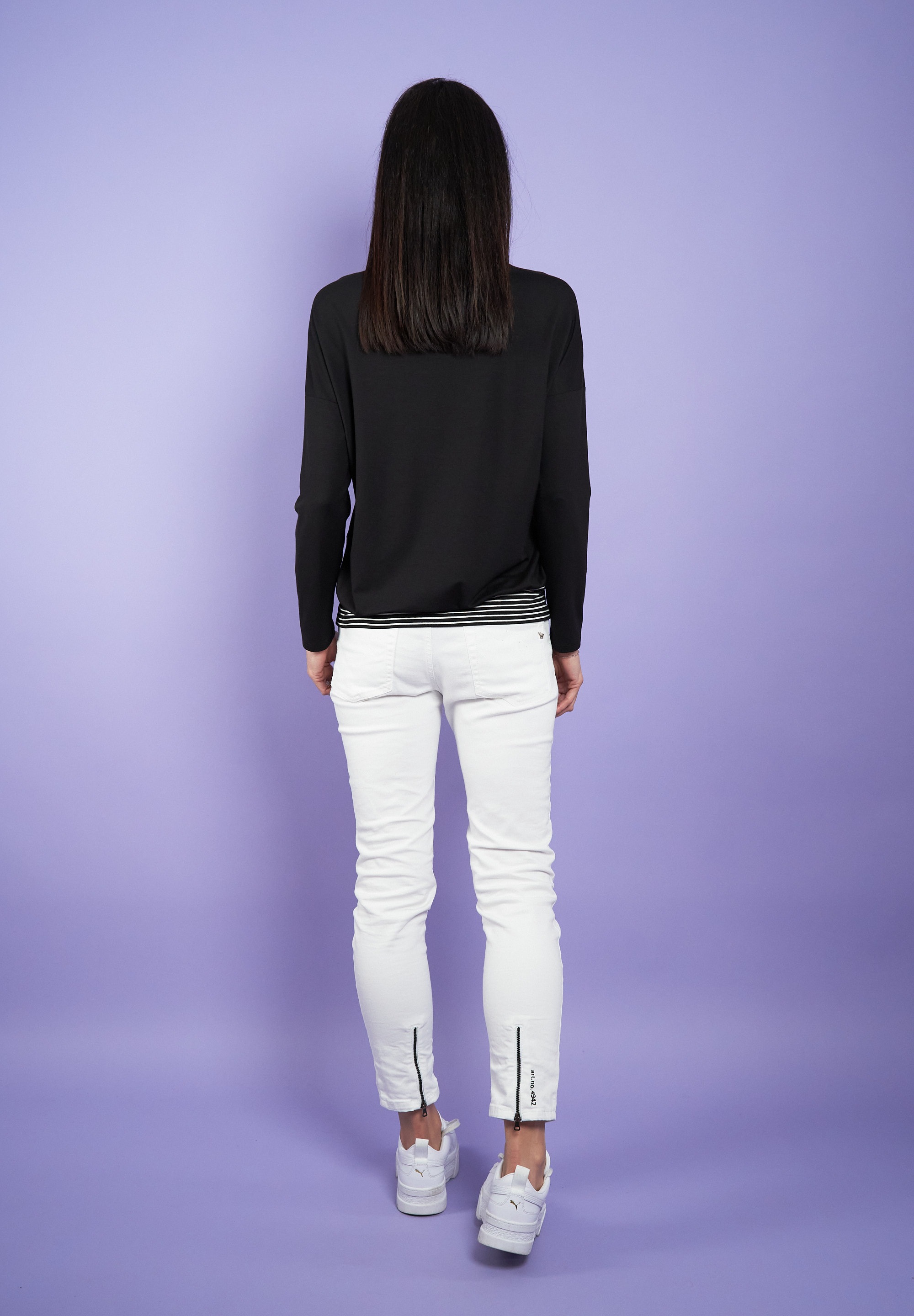 Thumbnail - Seidel Moden Longshirt "Exklusiv bei OTTO" Unifarben, mit Streifen-Details -MADE IN GERMANY