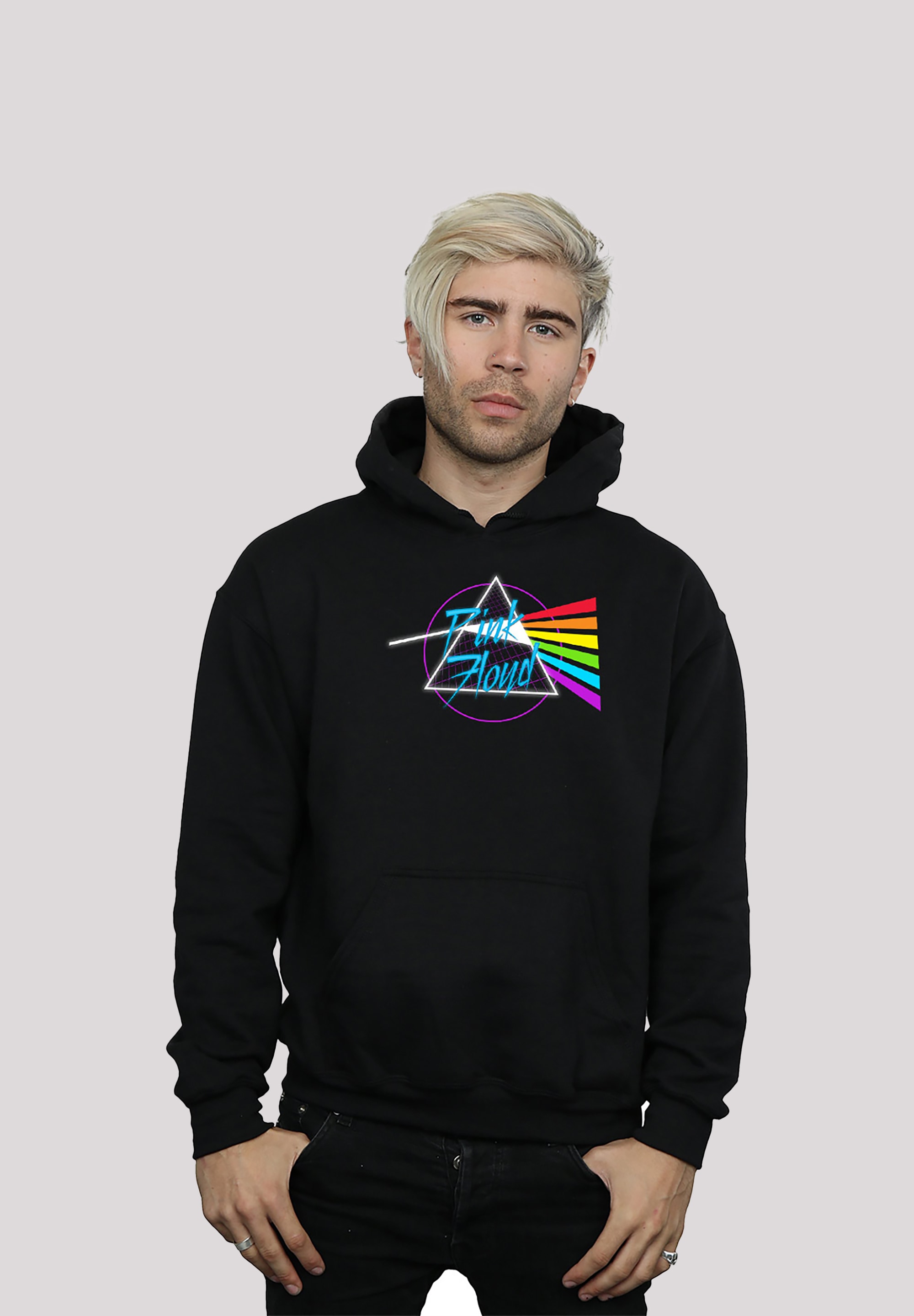 F4NT4STIC Sweatshirt "Pink Floyd Neon Dark Side Rock Metal Musik", Herren,Premium Merch,Slim-Fit,Kapuzenpullover,Bandshi