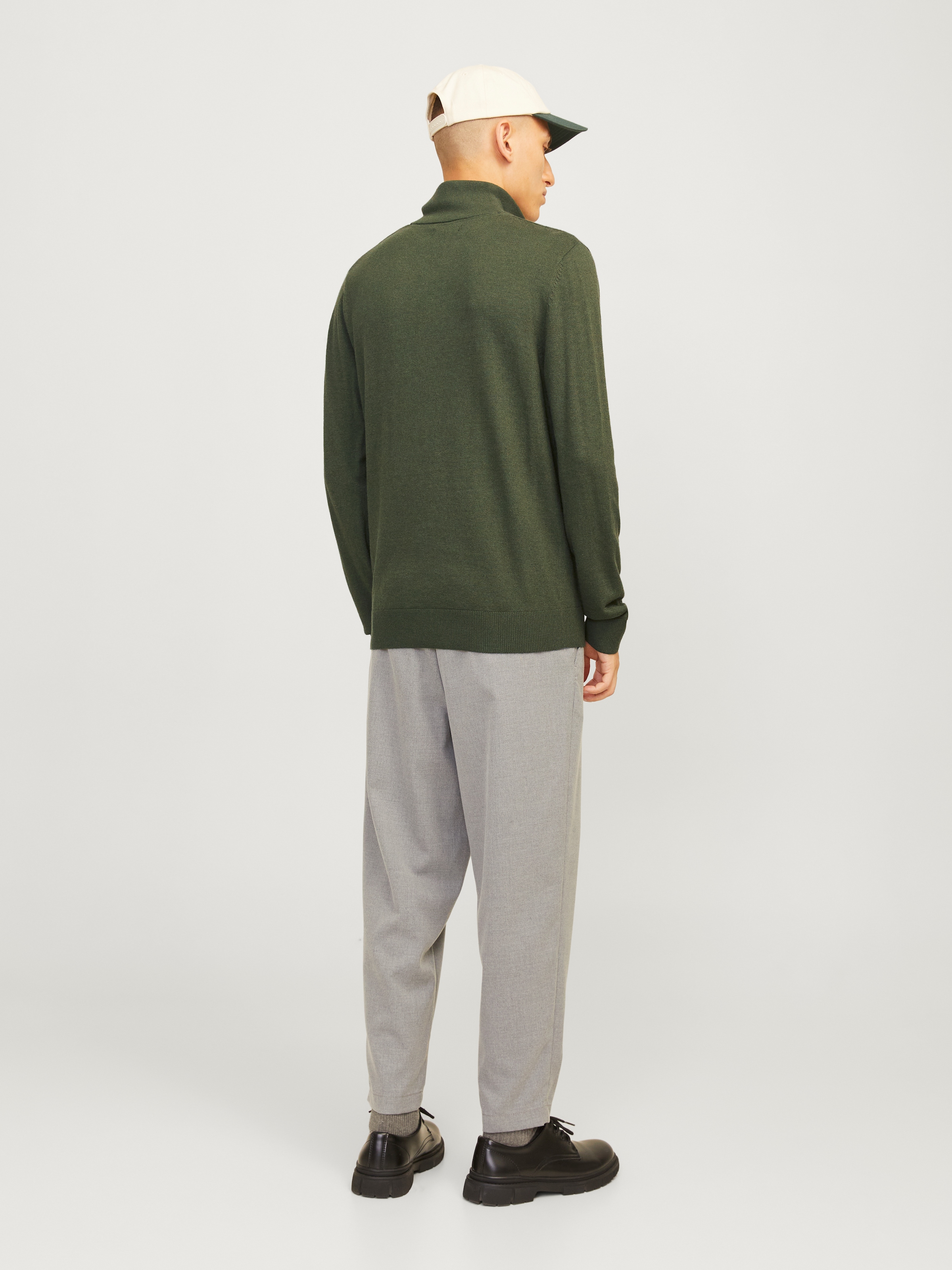 Jack & Jones Troyer »JJEEMIL KNIT HALF ZIP NOOS«, mit Rippbündchen