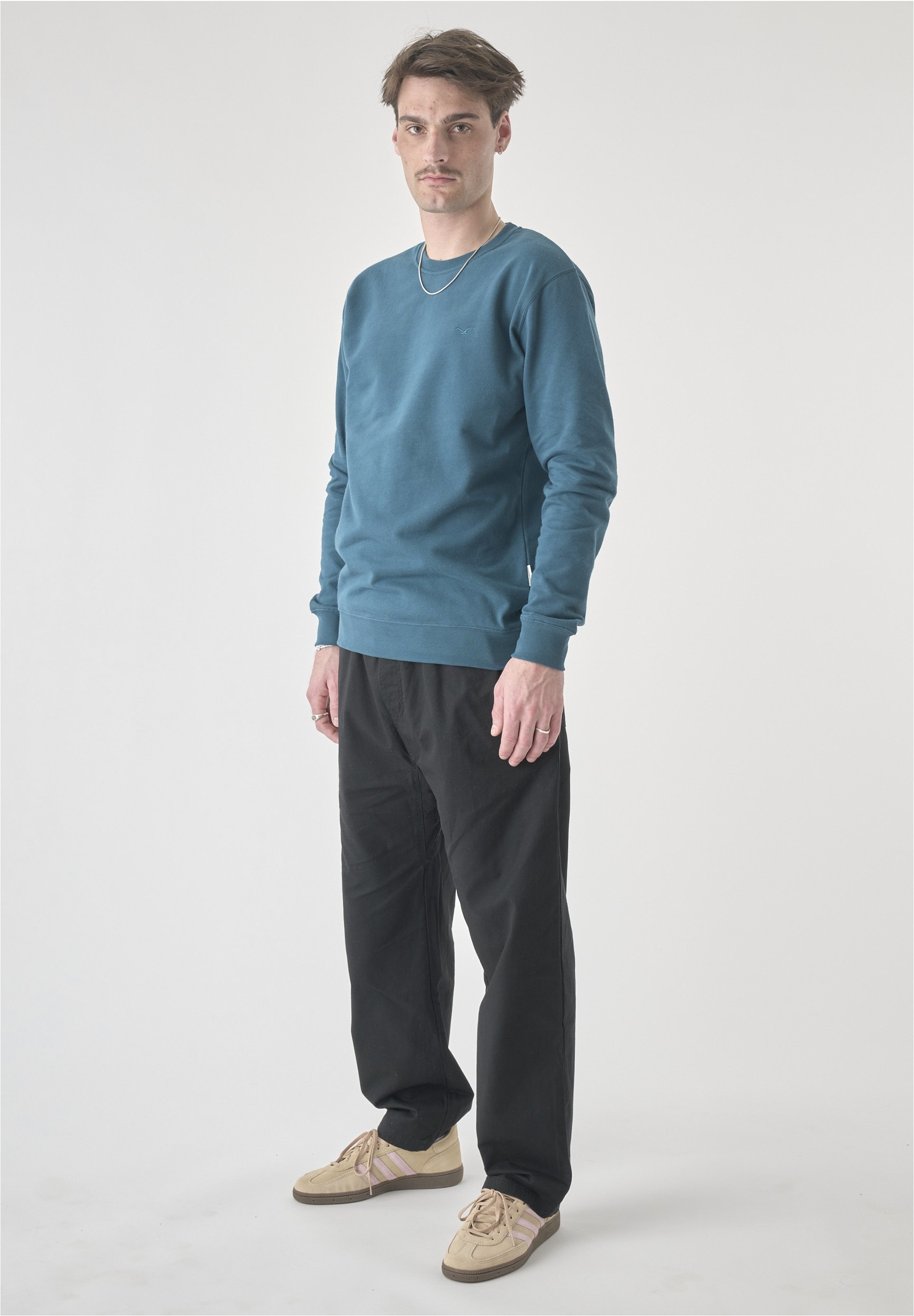 Thumbnail - Cleptomanicx Sweatshirt "Ligull" mit kleiner Möwen-Stickerei