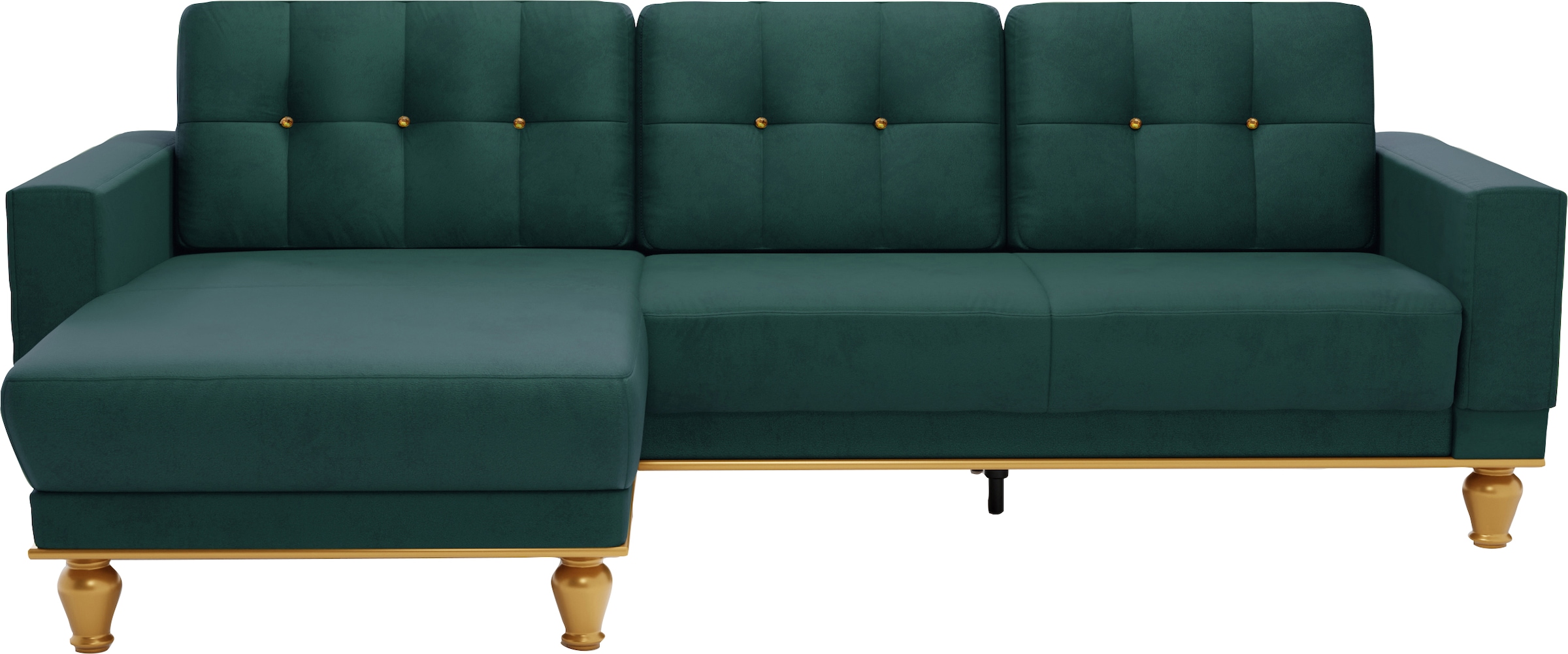 sit&more Ecksofa »Orient 5 L-Form«, mit Strass-Stein, wahlweise mit Bettfunktion und Bettkasten