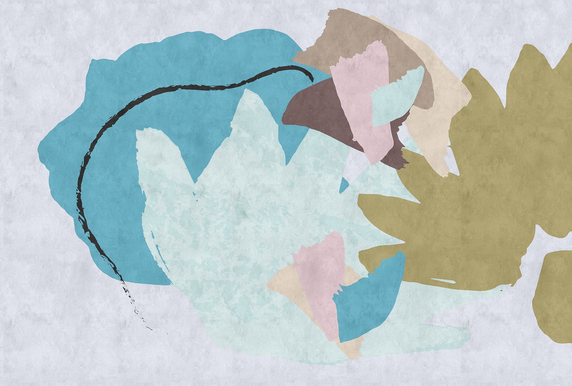 living walls Fototapete "Walls by Patel Floral Collage 1" glatt Vlies, Wand günstig online kaufen