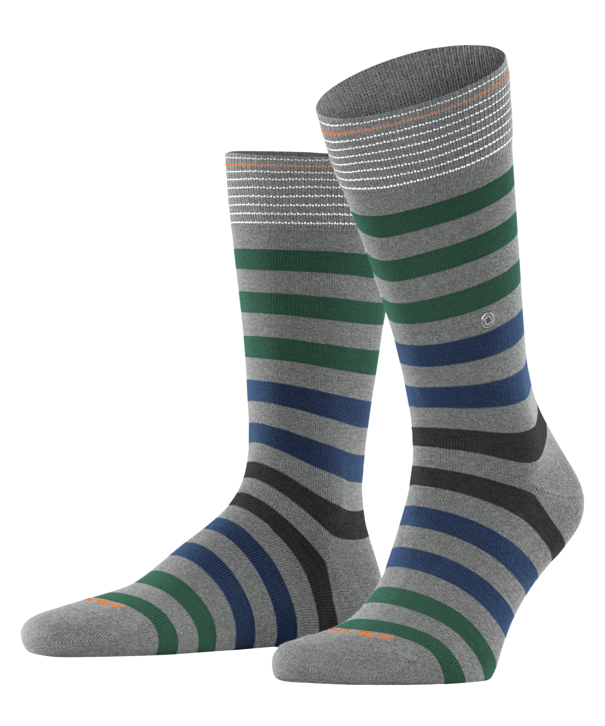 Burlington Socken »Blackpool« modernes Streifenmuster, Einheitsgröße 40-46, Burlington-Clip