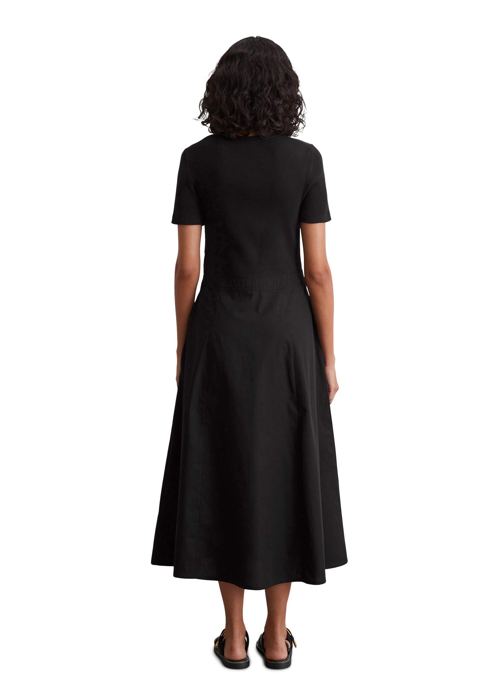 Marc OPolo Maxikleid, geripptes Oberteil, Reißverschluss an der Seite, naht günstig online kaufen
