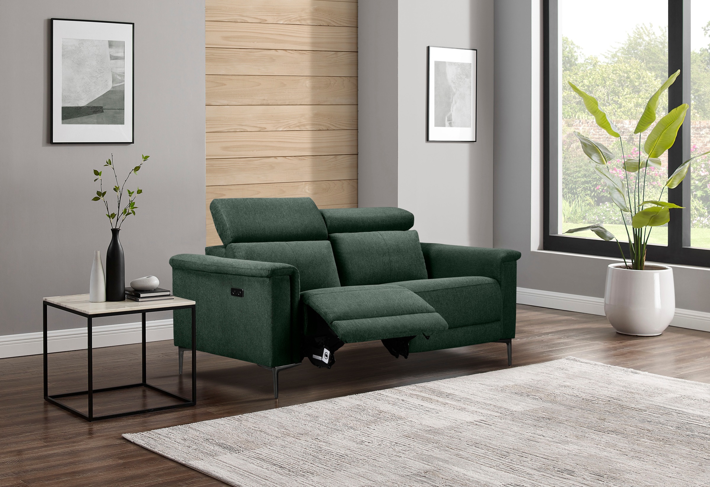 Places of Style 2-Sitzer »Lund«, manueller od. elektrischer Relaxfunktion und USB-A