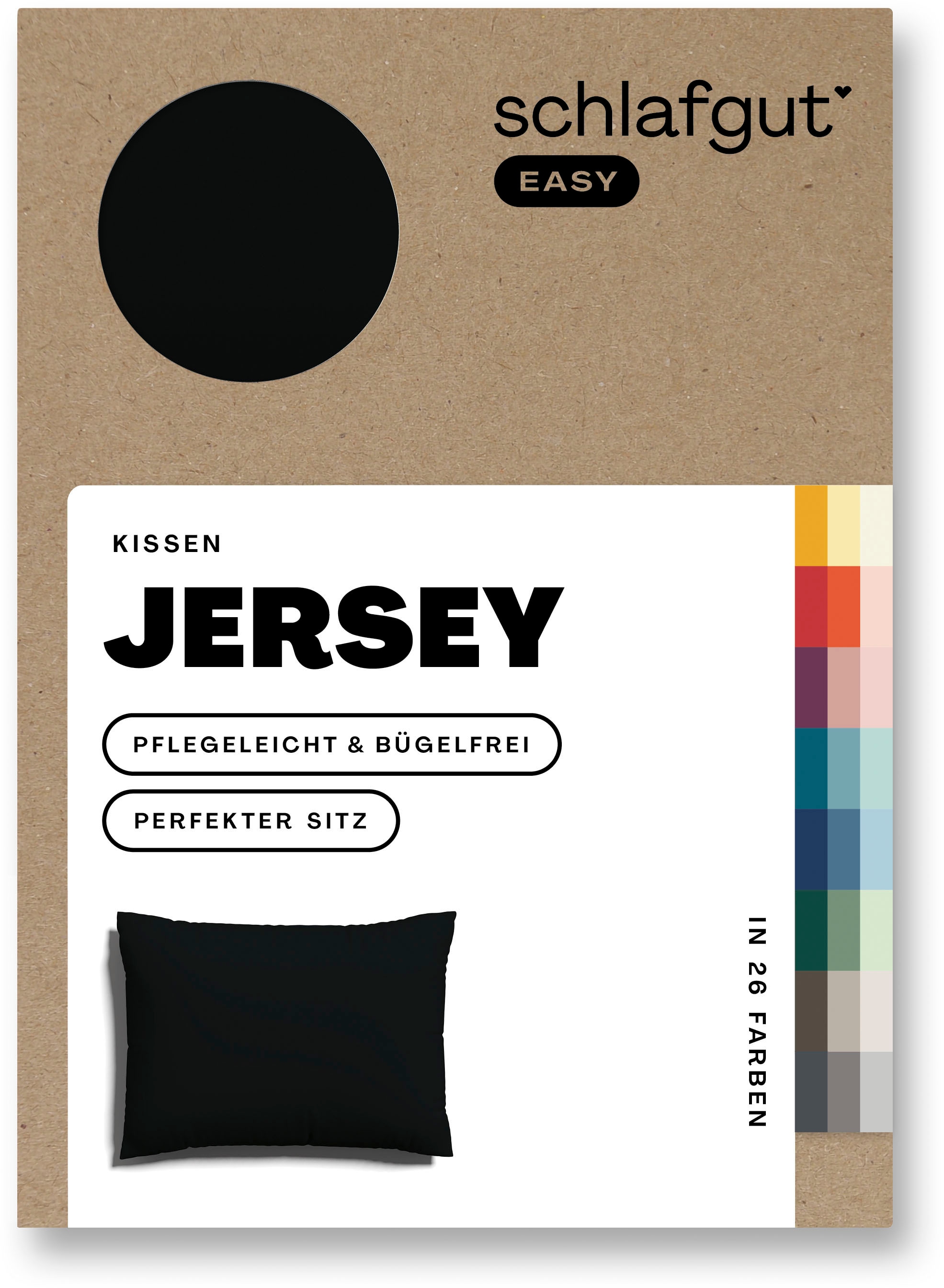 Kissenbezug »EASY Jersey«, (1 St.), Kissenhülle mit Reißverschluss, weich und...