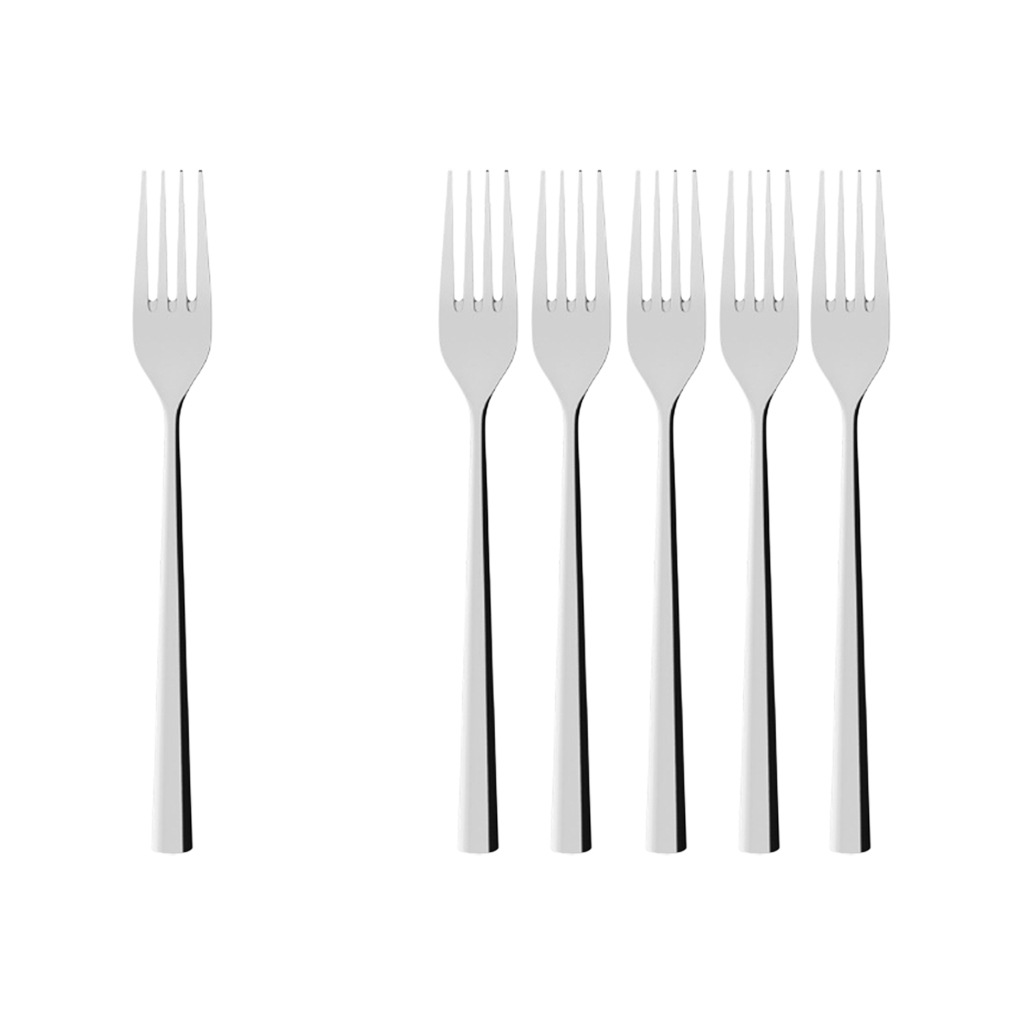 Villeroy & Boch Tafelgabel "Tafelgabel Piemont 206 mm 6er Set silber" Spülmaschinenfest