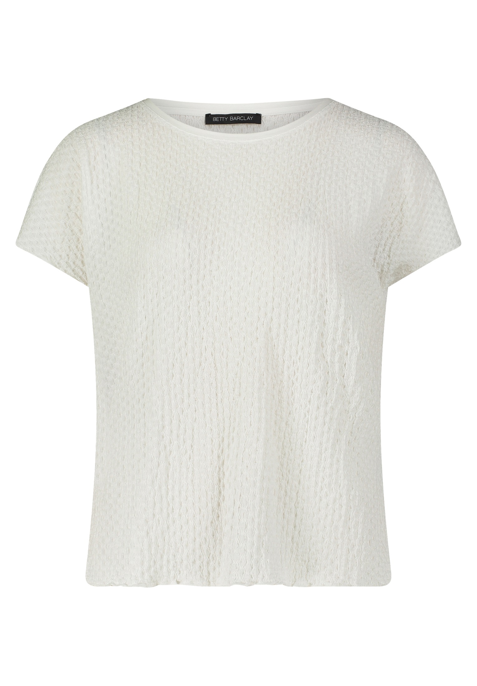 Betty Barclay Kurzarmshirt »Betty Barclay Strukturshirt mit U-Boot-Ausschnitt«, (1 tlg.), Material