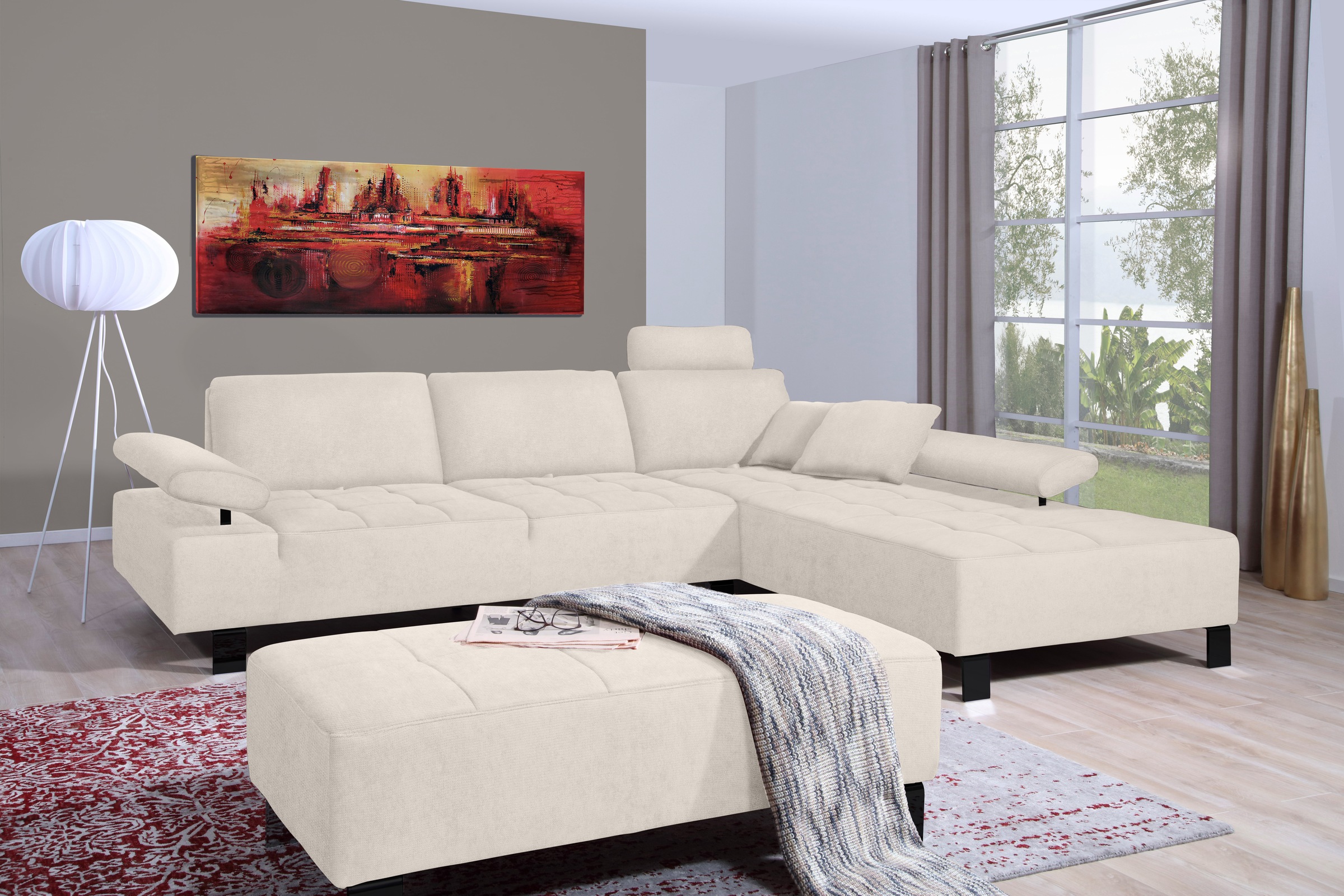 alina Sitzhocker »Royce«, 126 cm breit und 61 cm tief