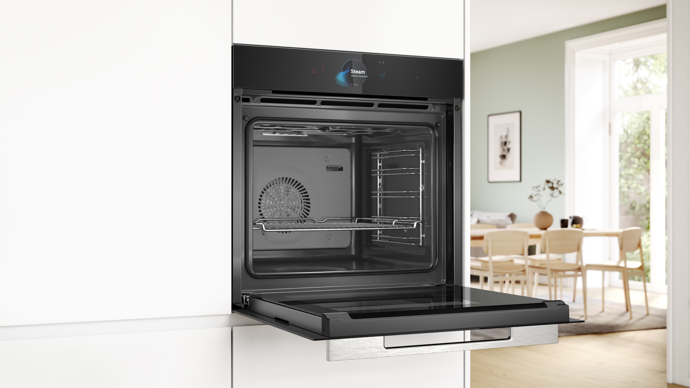 BOSCH Dampfbackofen Serie 8 »HSG7384B2« mit Teleskopauszug nachrüstbar