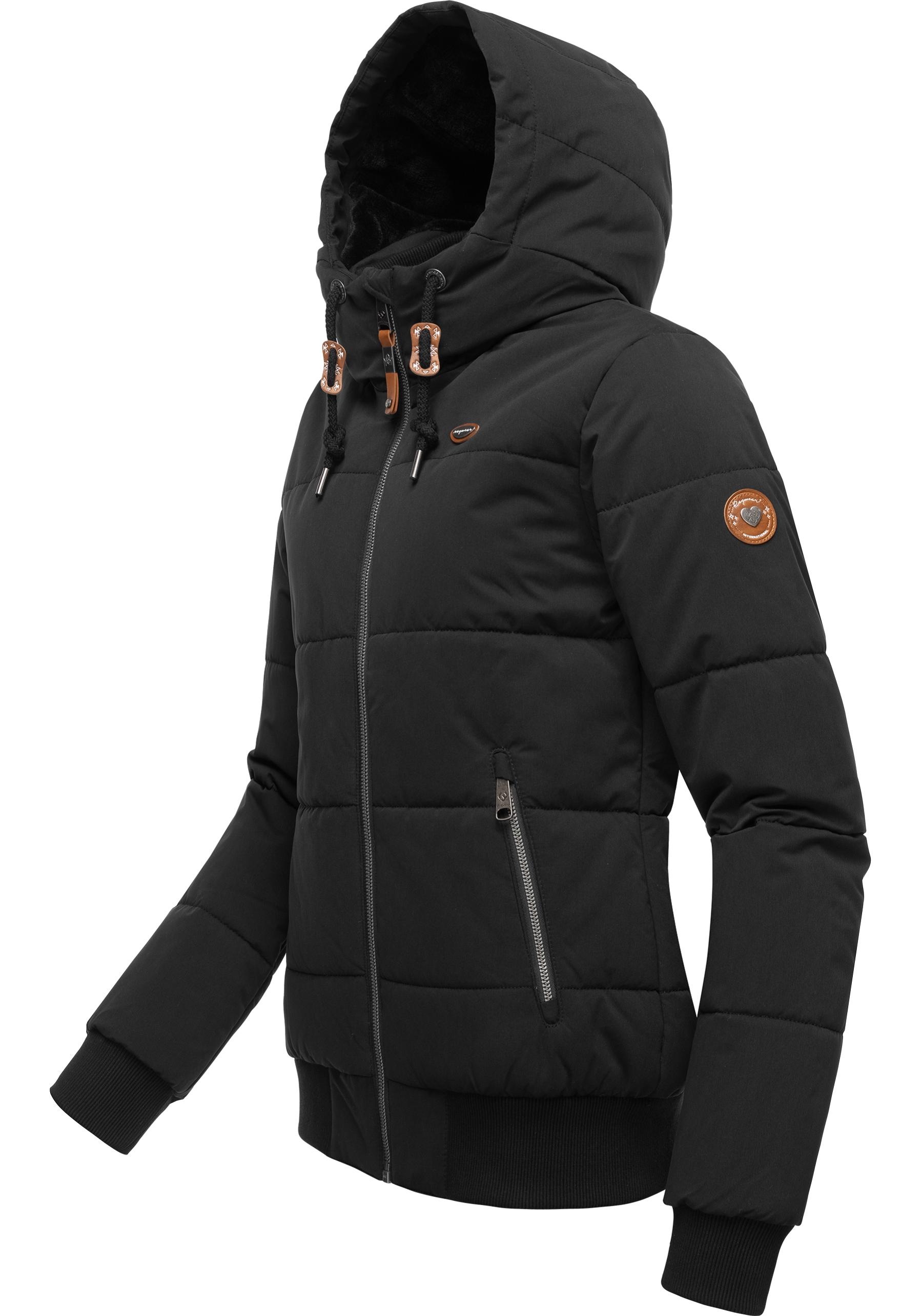 Ragwear Steppjacke "Nuggys Solid", mit Kapuze, stylische und taillierte Win günstig online kaufen