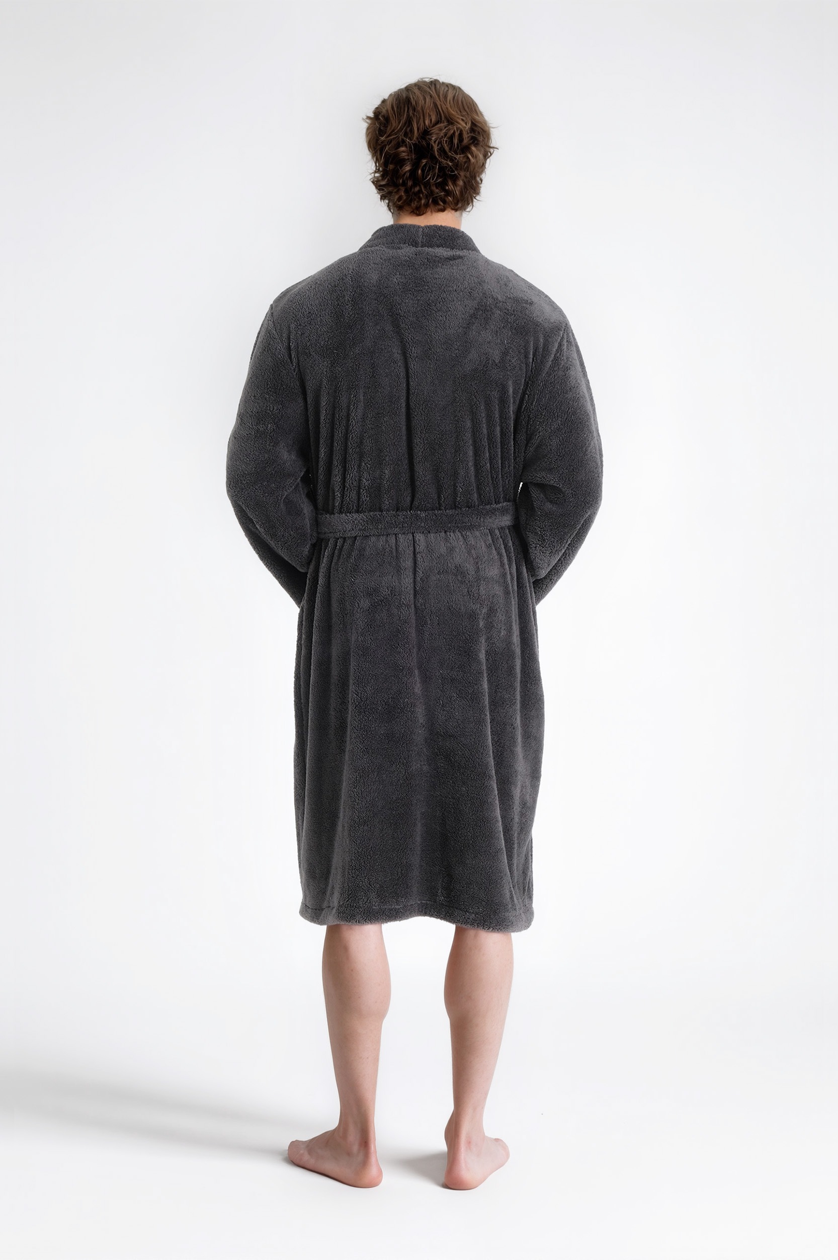 my home Unisex-Bademantel »Lillou Kimono, ideal für Sauna & Spa, Hotelbademantel, Morgenmantel«, (1 St.), kuschelig weicher Fleece, für Damen und Herren, XS-3XL
