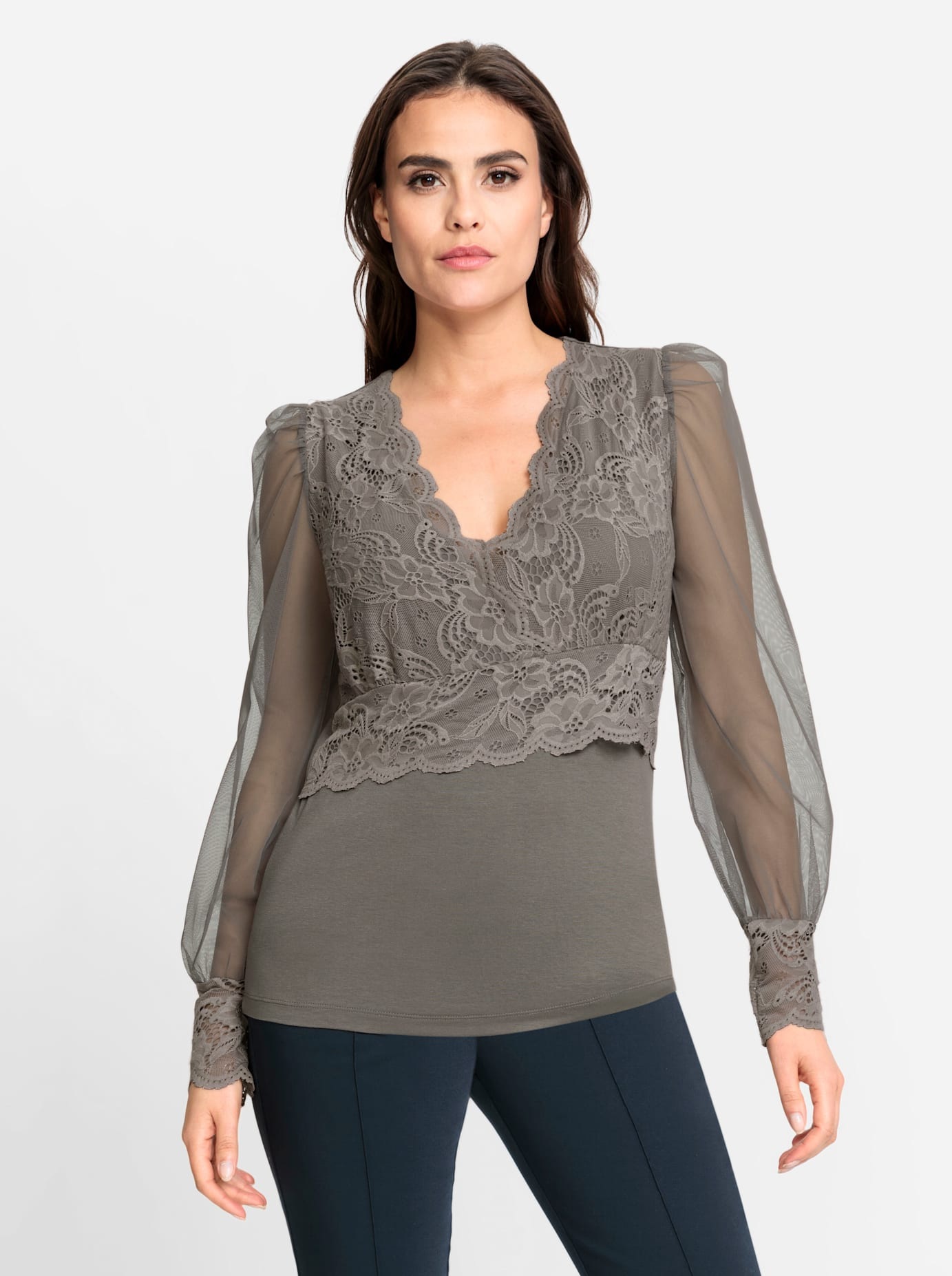heine Spitzenshirt "Spitzen-Shirt" 1 Stk. tlg. günstig online kaufen