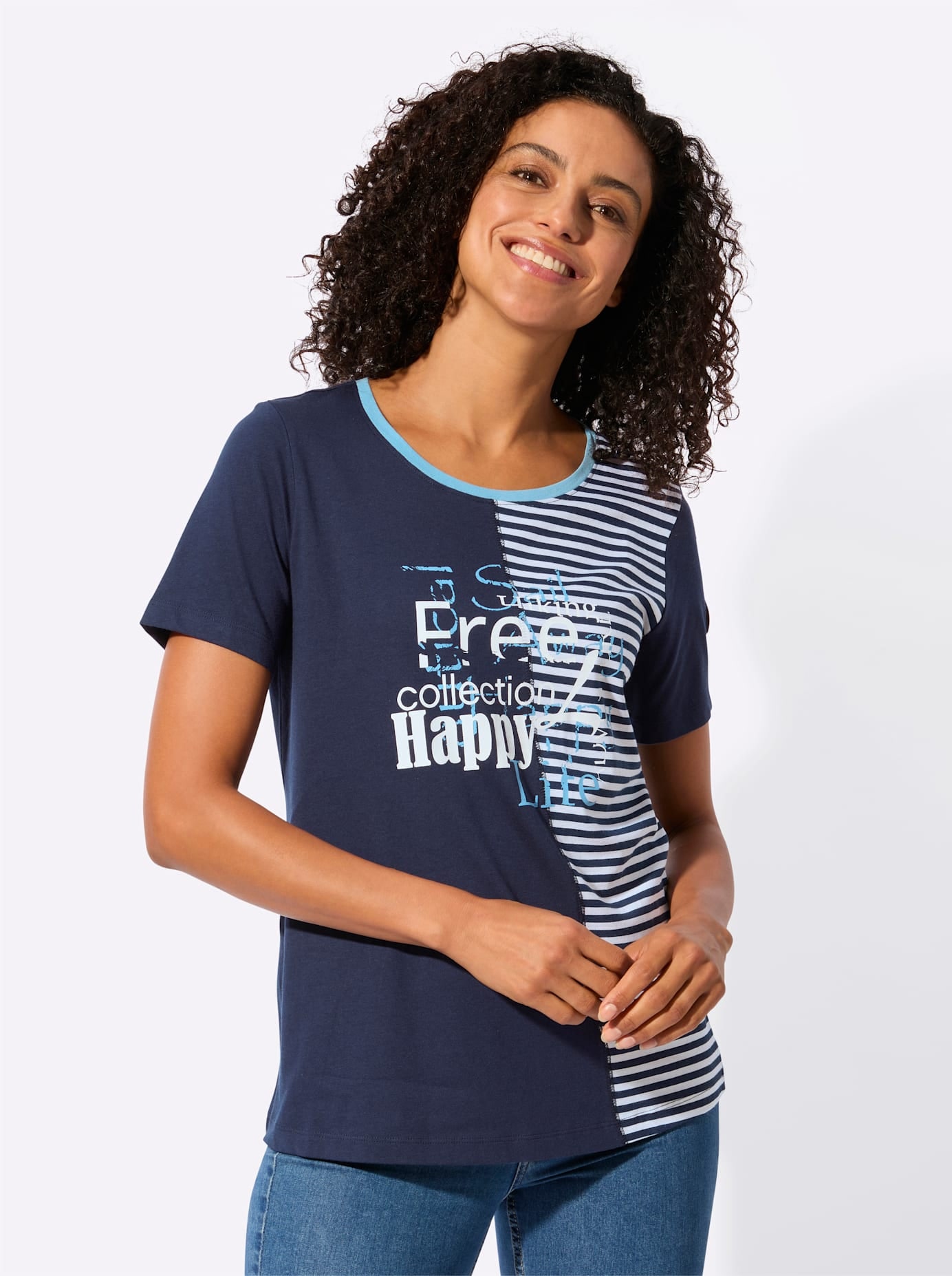 Casual Looks Rundhalsshirt "Rundhals-Shirt" 1 tlg. günstig online kaufen