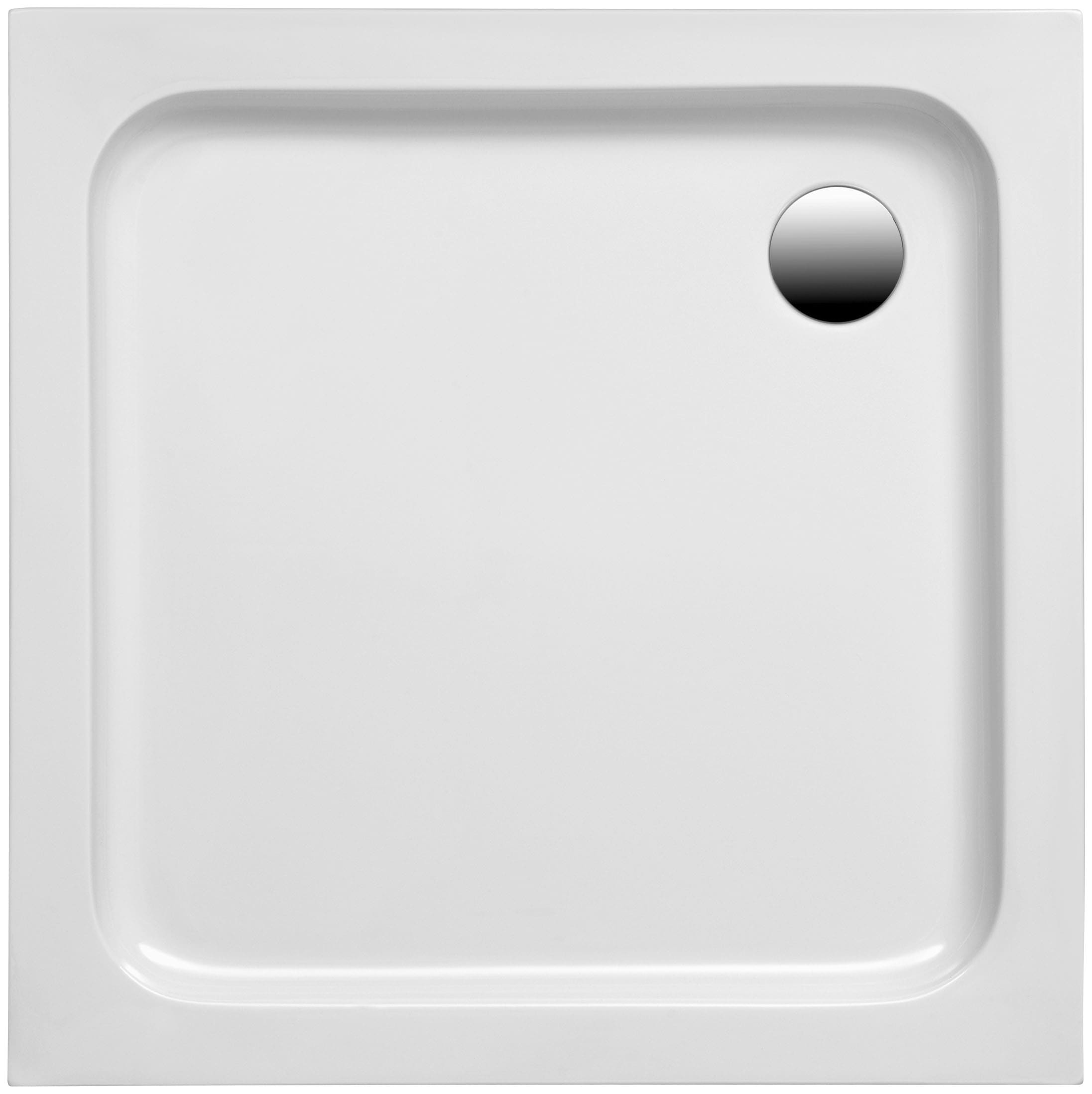 OTTOFOND Duschwanne Set, 80x80x6 cm, mit Wannenträger, Ablaufgarnitur und Fugendichtband