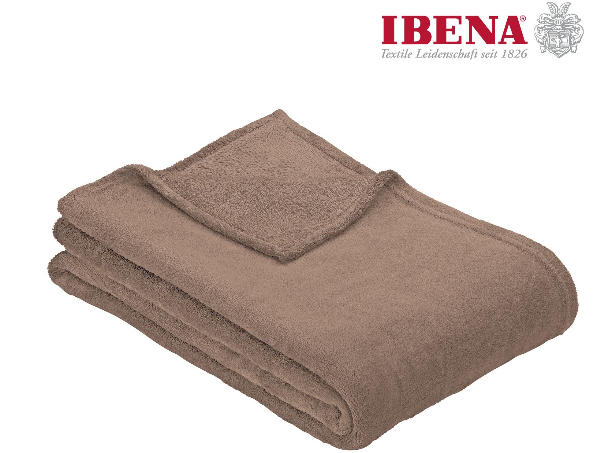 IBENA Wohndecke "Uni Fleecedecke Olbia", einfarbig schick, Kuscheldecke