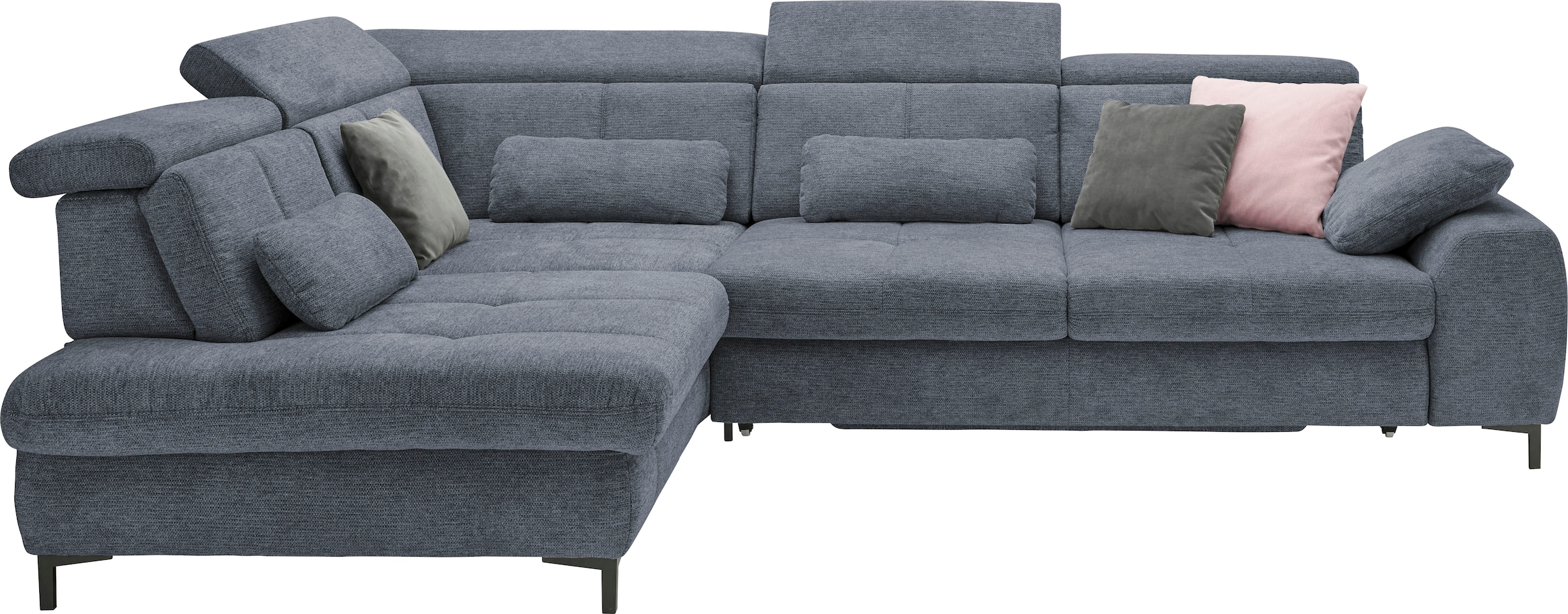 set one by Musterring Ecksofa Kaltschaumpolsterung, Flachgewebe, whlw. mit Funktionen, Sitzhöhe 49