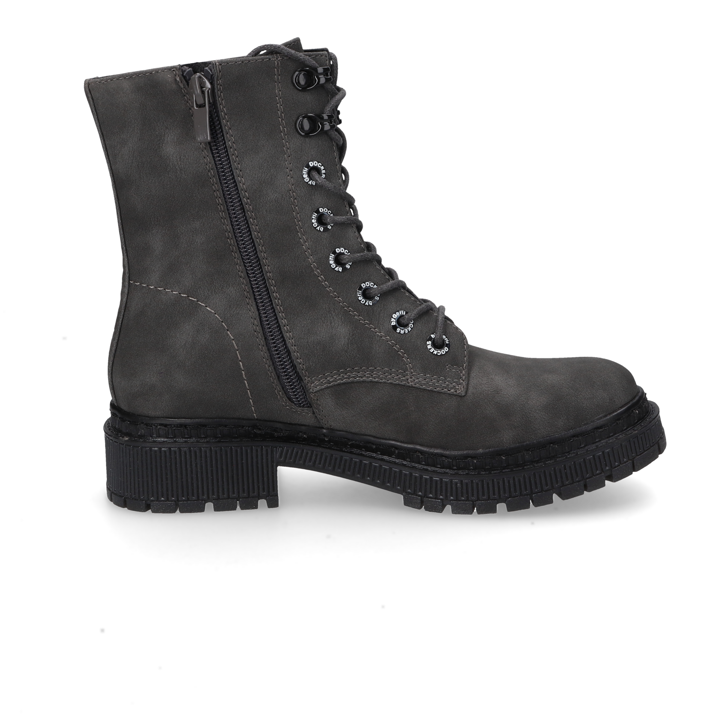 Dockers by Gerli Schnürboots, Biker Boots mit Reißverschluss
