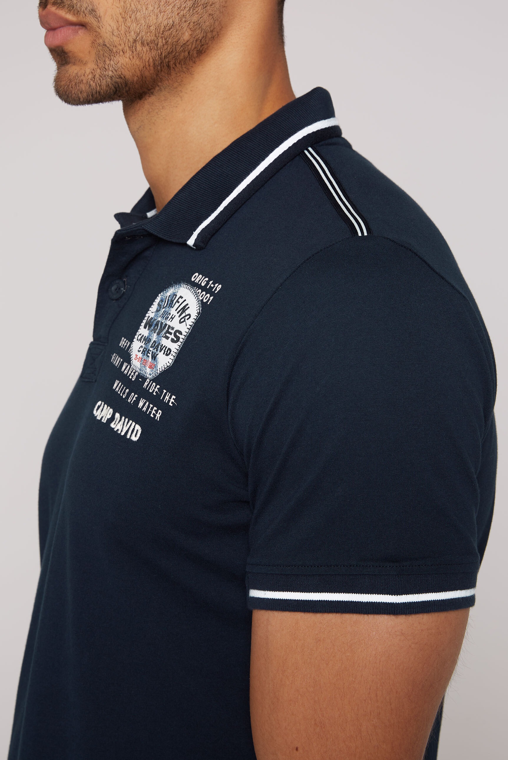 CAMP DAVID Poloshirt, aus Baumwolle