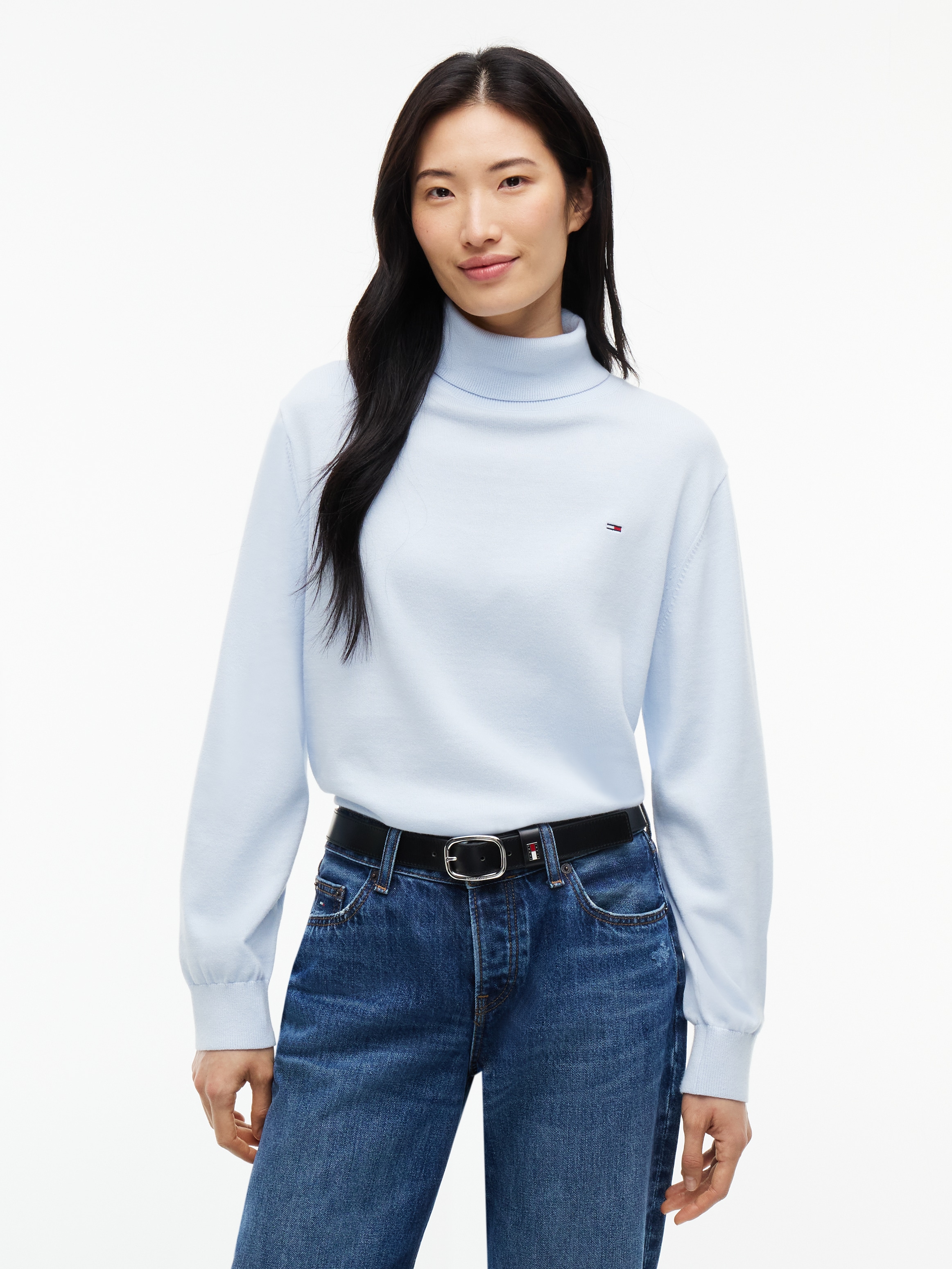 Tommy Jeans Rollkragenpullover "TJW ESSENTIAL TRTLNK SWEATER" Baumwolle