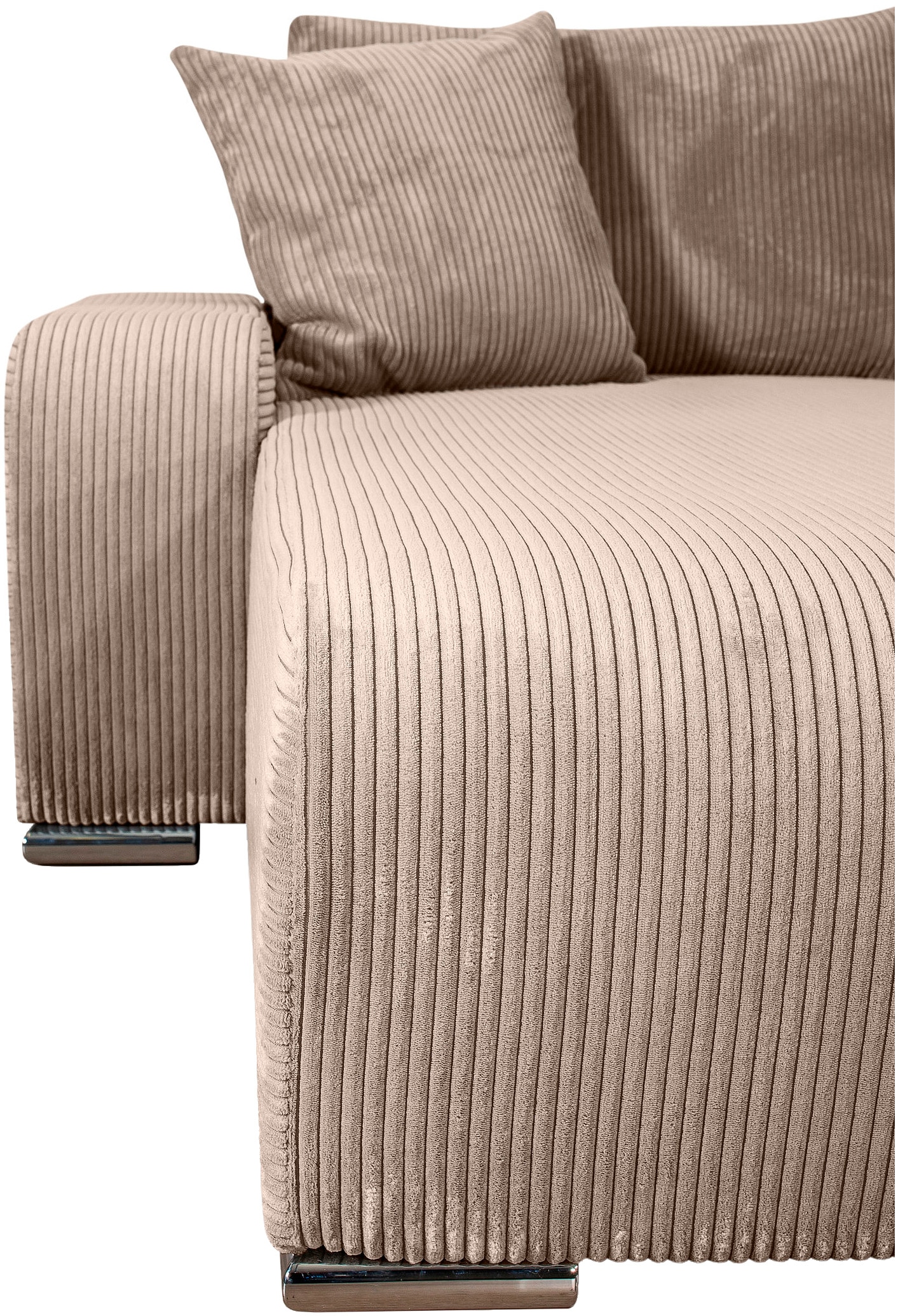 COLLECTION AB Wohnlandschaft »Paola U-Form«, mit Schlaffunktion, Stauraum, Zierkissen und Bonnellfederkern, Cord