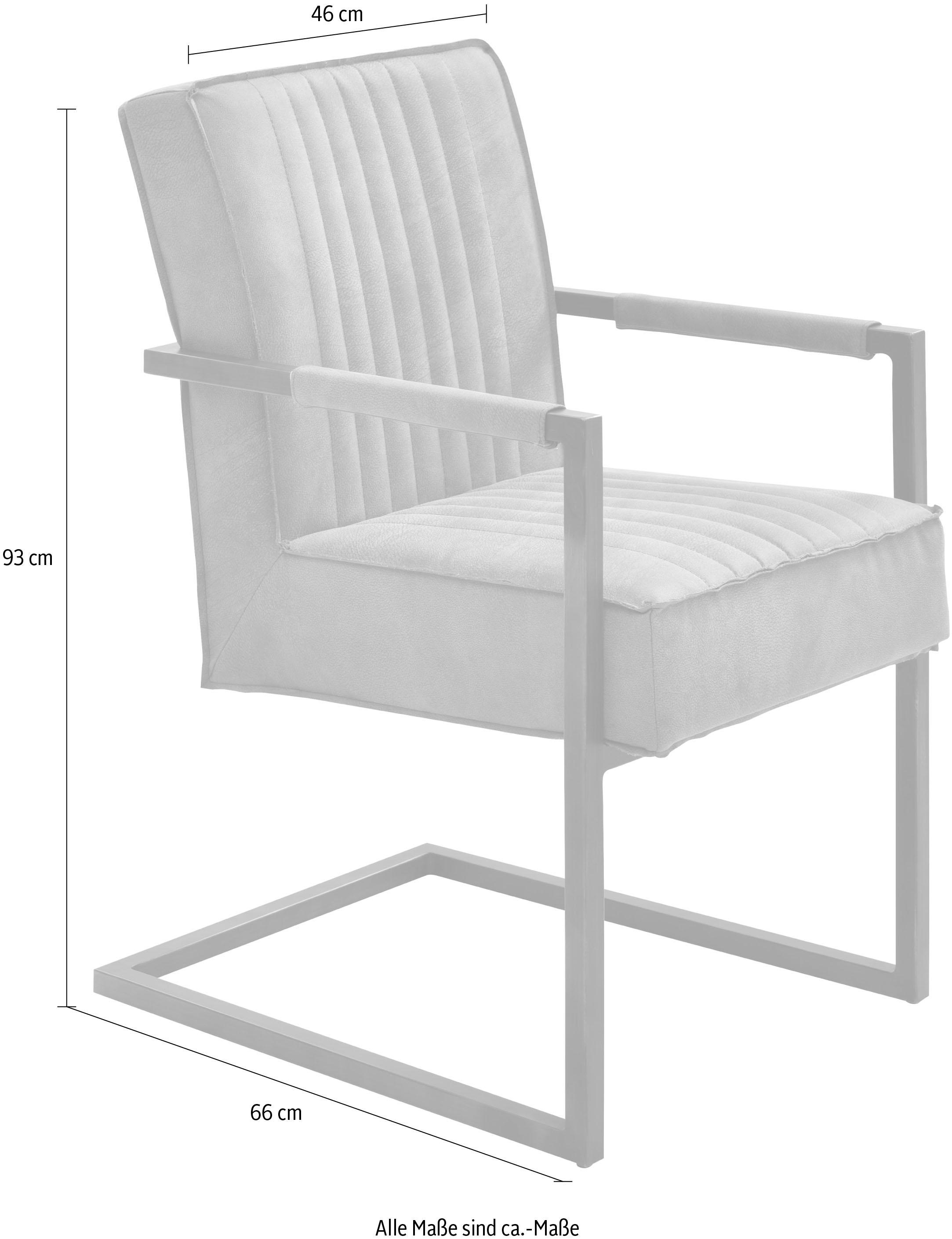 Home affaire Armlehnstuhl "David" (Set) 2 Stk.mit bequemer Federkernpolster günstig online kaufen