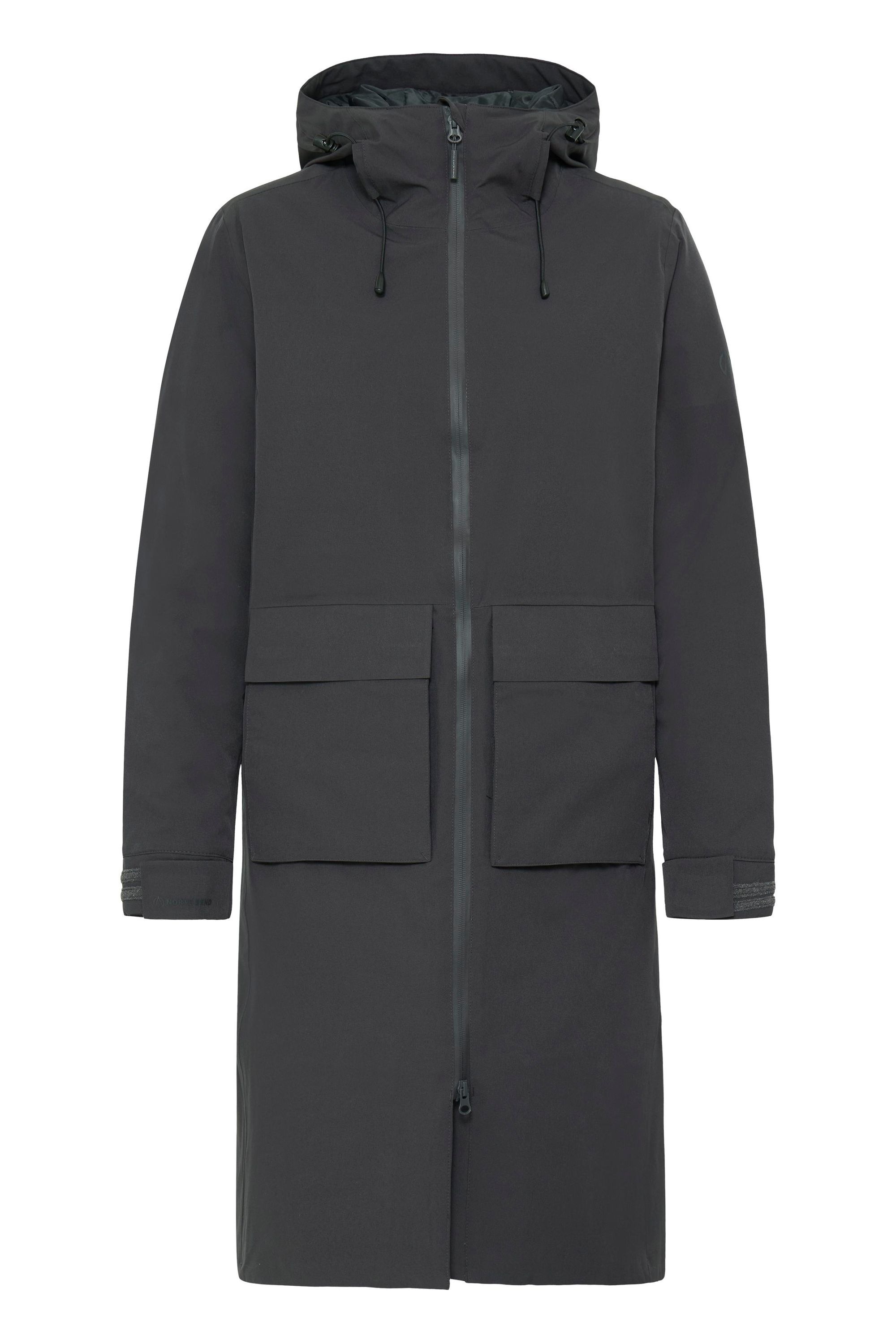 NORTH BEND Damen Winterjacke "Wintermantel NBKarina W", schwarz, Gr. 38, Obermaterial: 90% Polyester PES. 10% Elasthan EL., Jacken