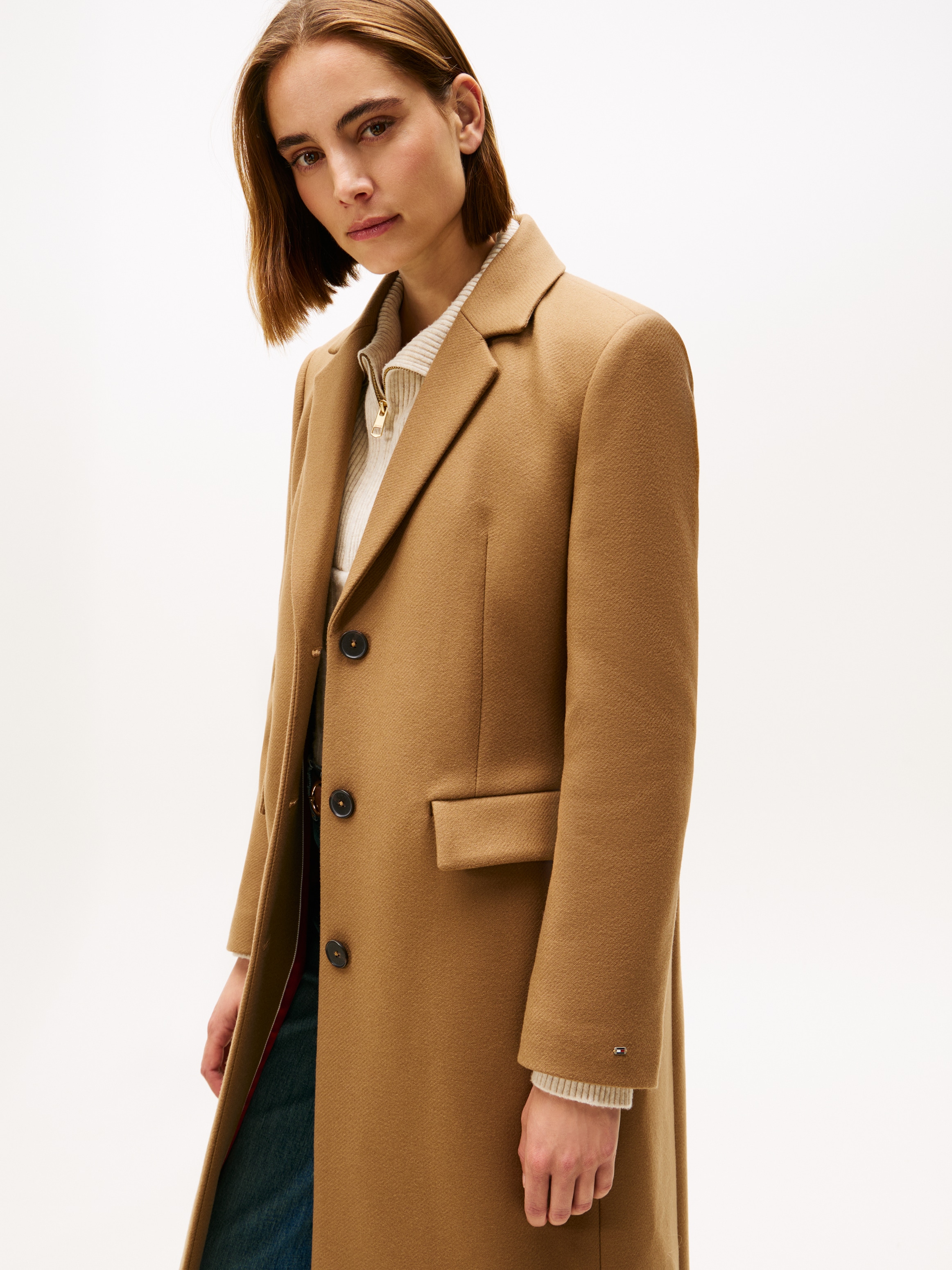 Tommy Hilfiger Langmantel "CLASSIC SB WOOL REG MAXI COAT", mit Wolle und Ka günstig online kaufen